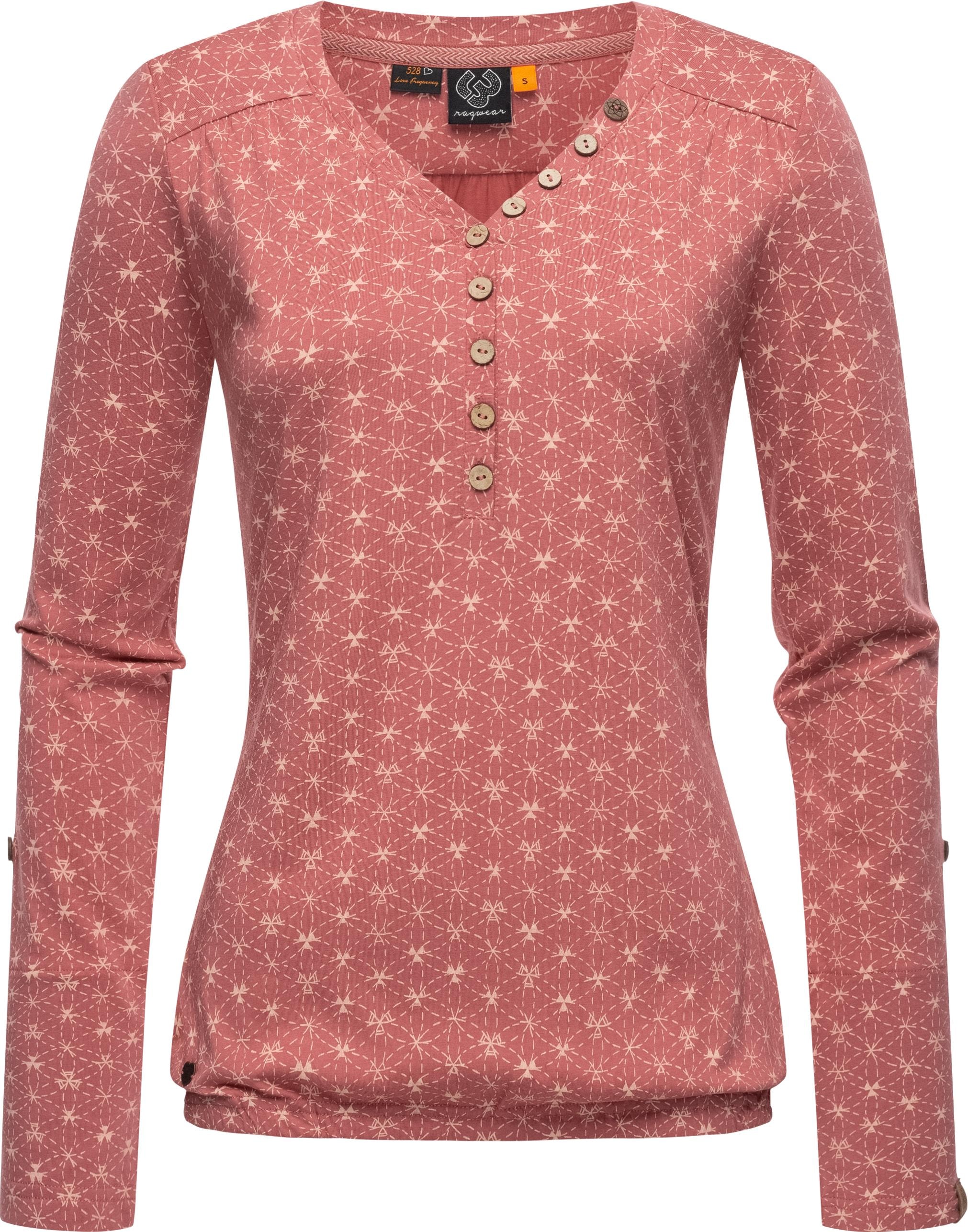BAUR Damen Langarmshirt mit Longsleeve bestellen Print«, »Pinchi Stylisches Ragwear | Knöpfen