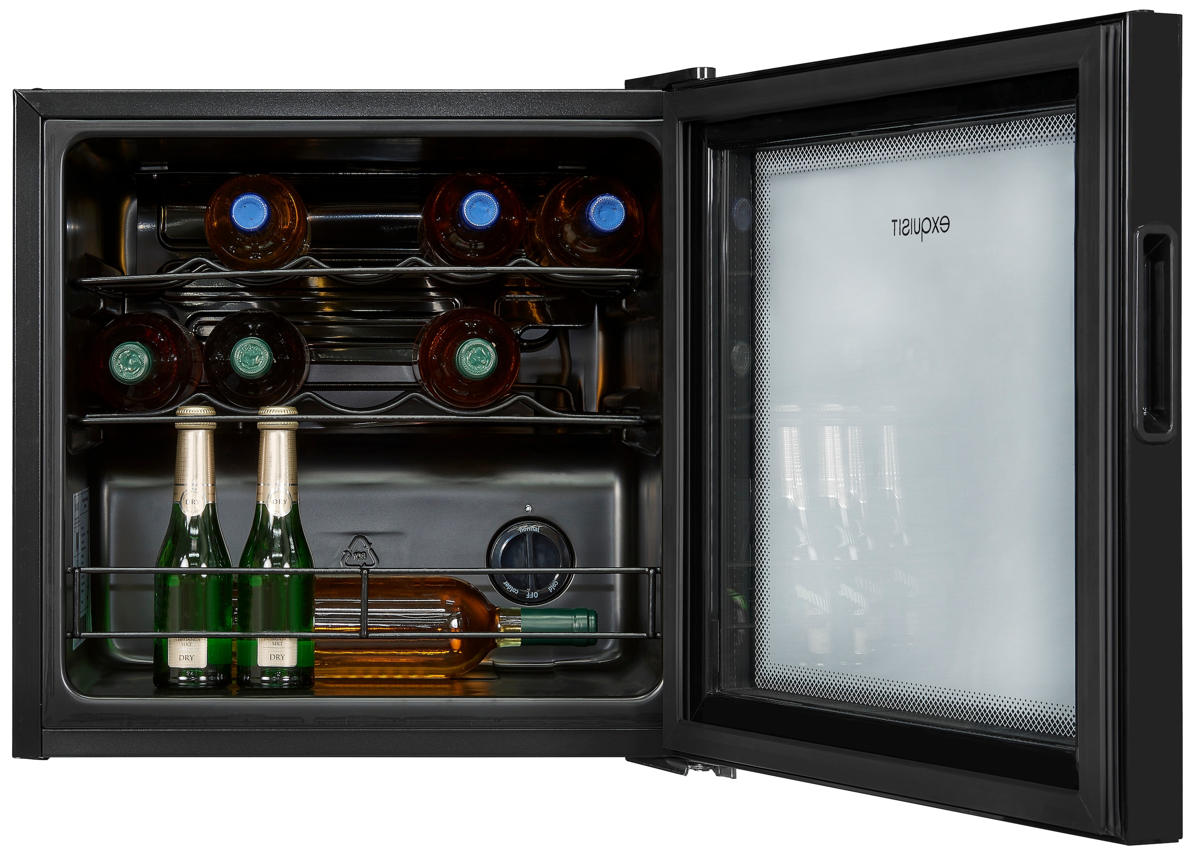 exquisit Weinkühlschrank "WS1-12-GT-030G schwarzPV" für 14 Stk. Standardfla günstig online kaufen