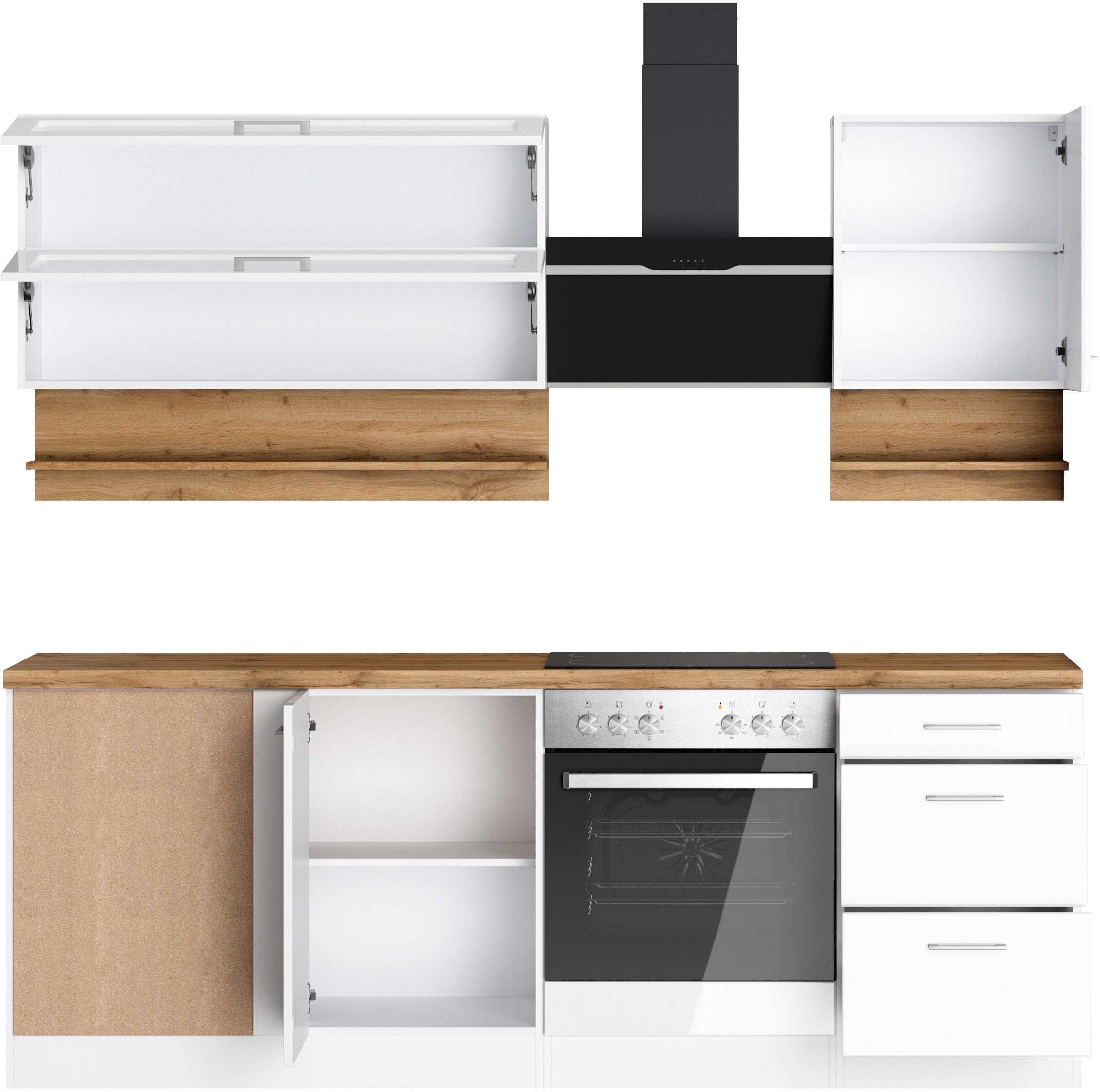 Thumbnail - KOCHSTATION Winkelküche "KS-Milan" Stellbreite 220/220 cm, viel Stauraum, wahlweise mit E-Geräten