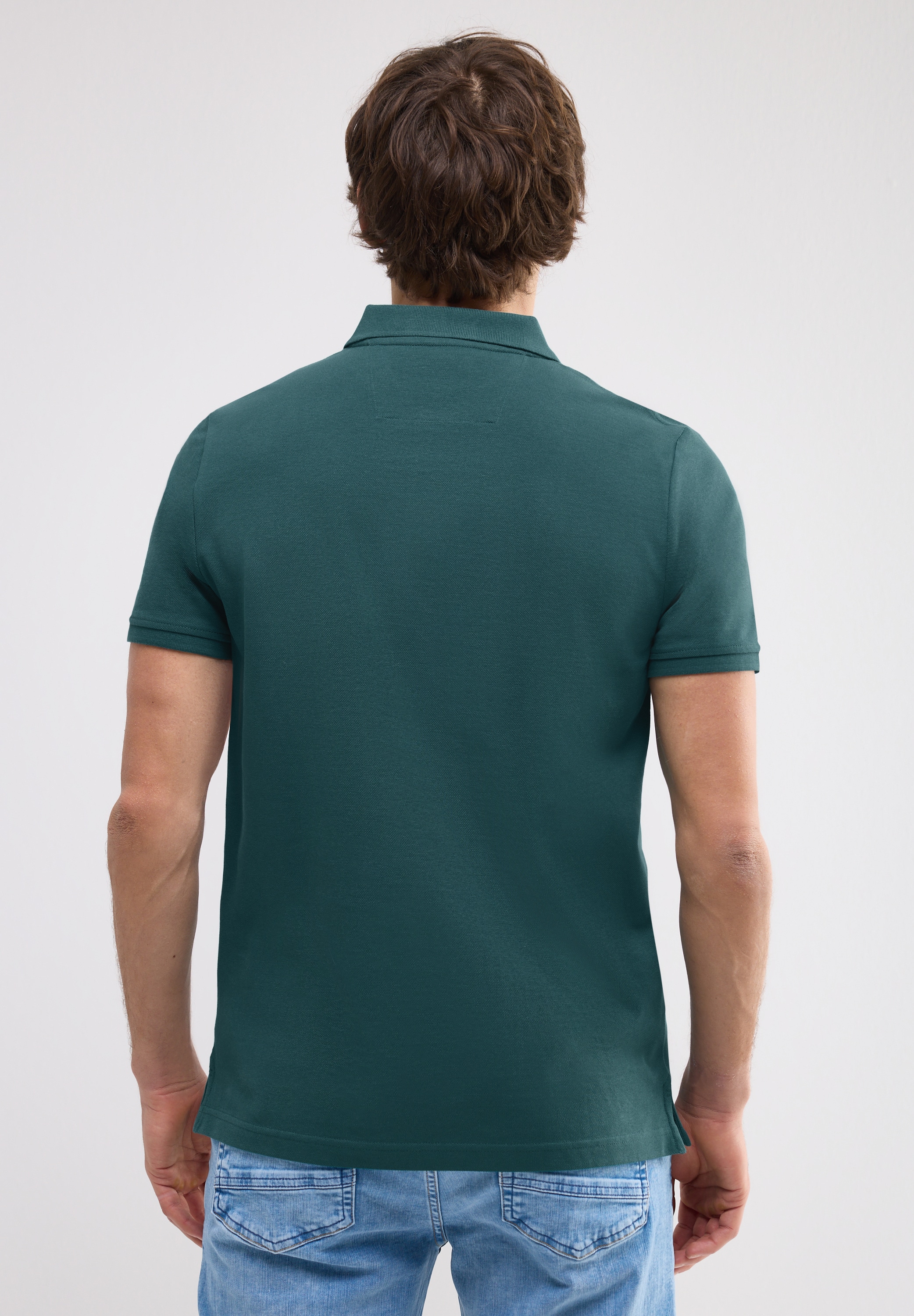 STREET ONE MEN Poloshirt, aus reiner Baumwolle