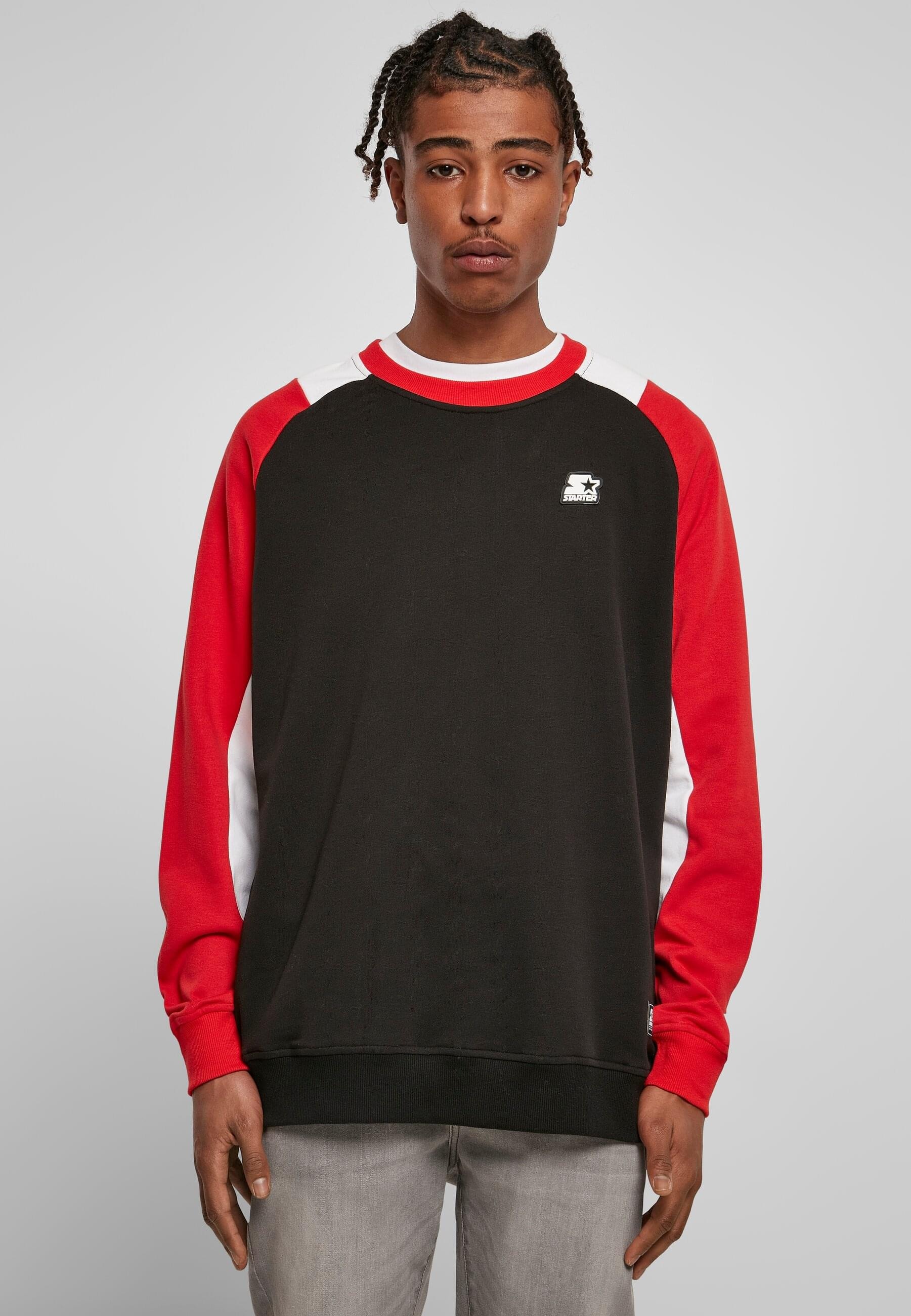 Starter Black Label Rundhalspullover »Starter Black Label Herren Starter Laser Crew«, (1 tlg.)
