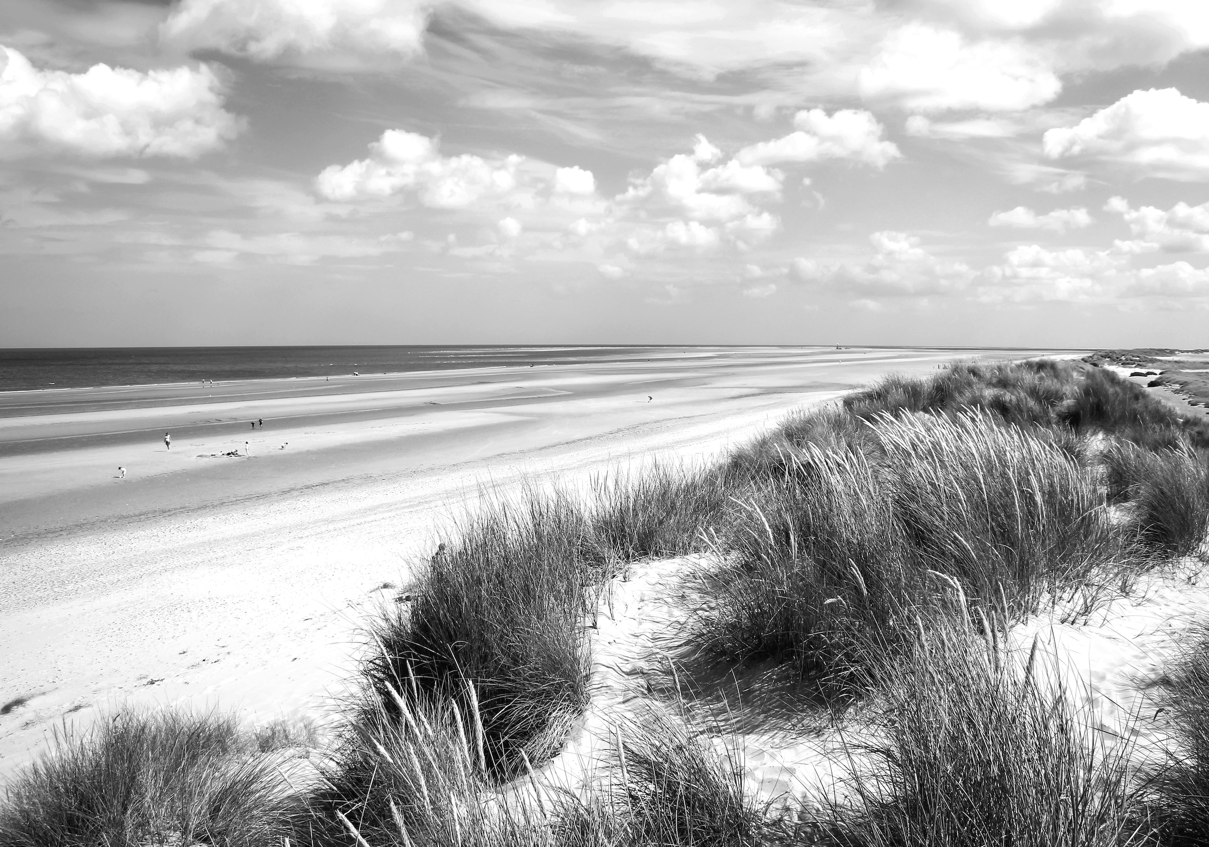 Papermoon Fototapete "Strand Schwarz & Weiß"