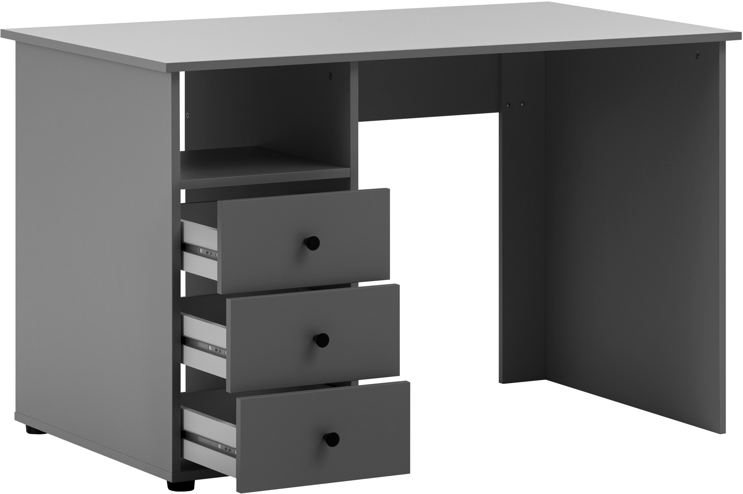 Schildmeyer Schreibtisch »Smash, Breite 115 cm«, 3 Schubladen mit Teilauszug und Metallbeschlägen