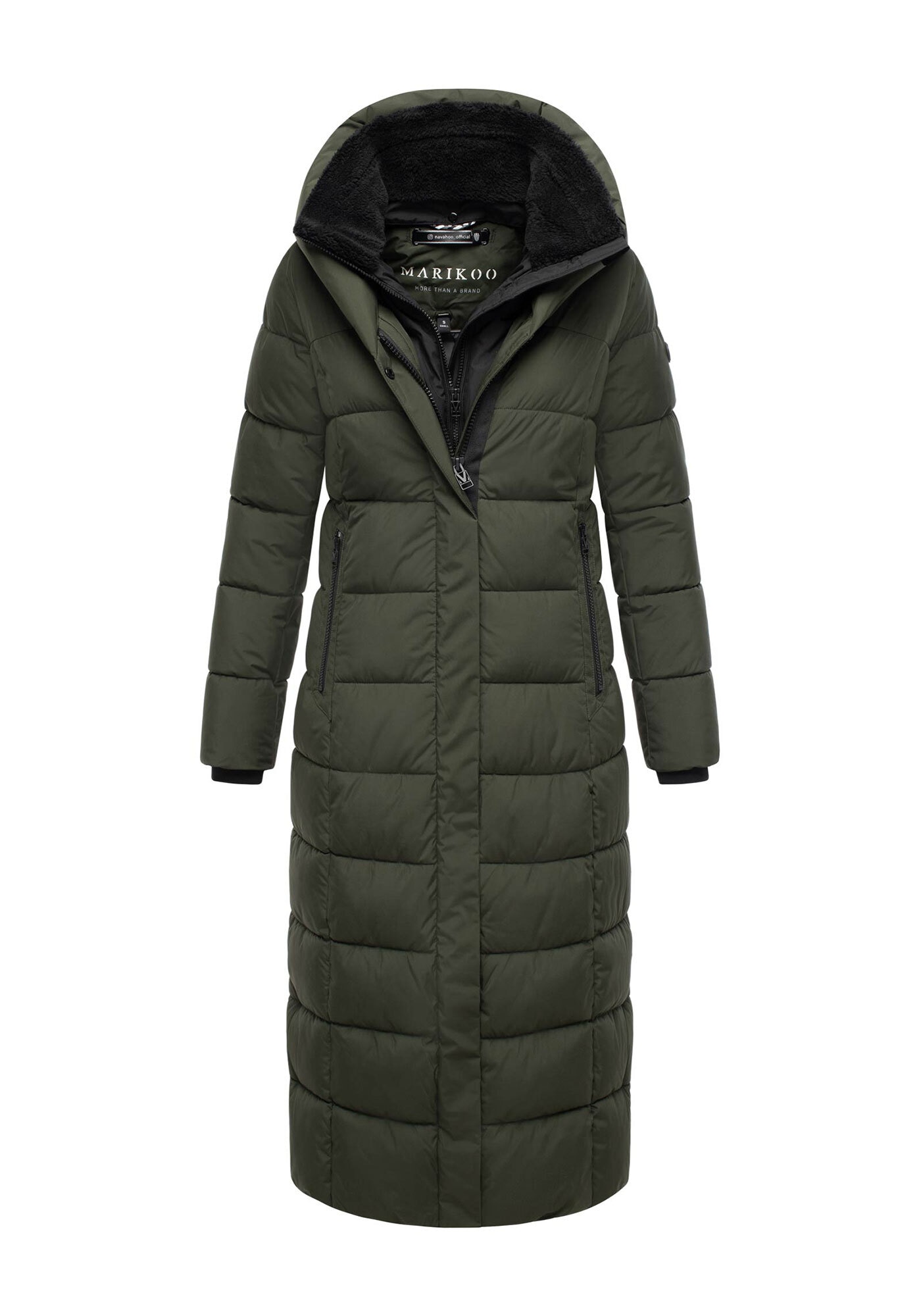 Marikoo Winterjacke »Pakoraa«, extra langer Winter Mantel mit abnehmbaren Innenteil