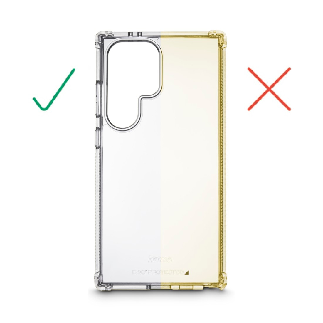 Hama Smartphone-Hülle »Handyhülle „Extreme Protect“ für S24 Ultra (stoßfest, sturzsicher)«, Samsung Galaxy S24 Ultra, Anti-Vergilbung, D3O-Technologie, Kratzschutz
