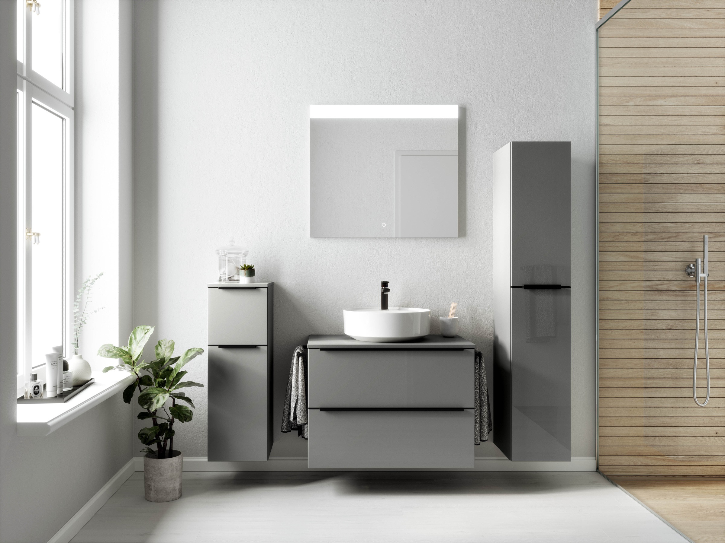 nobilia Badmöbel-Set "Alvene" vormontiert, mit Soft-Close, 4 Stk. tlg. günstig online kaufen