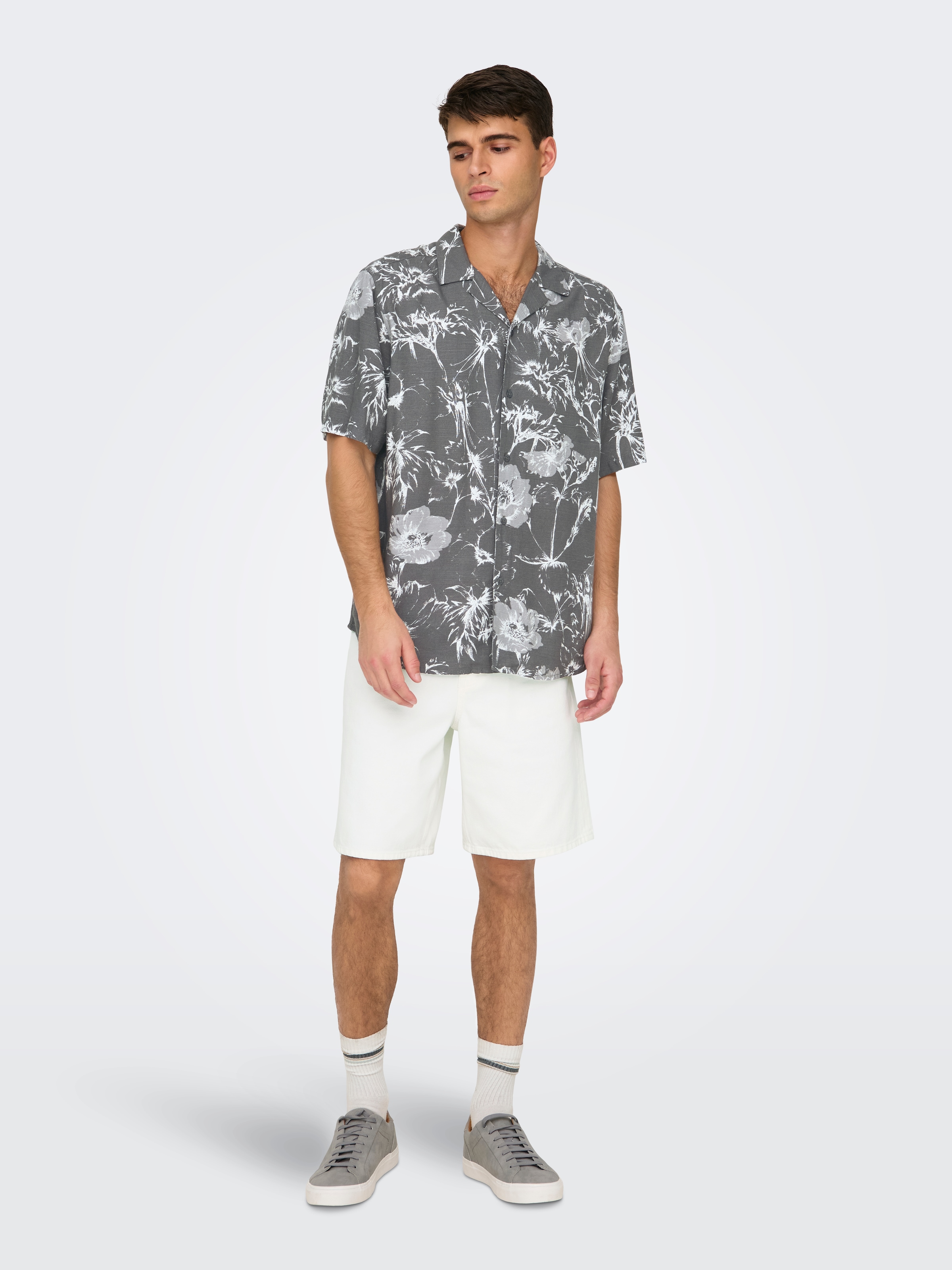 ONLY & SONS Shorts »ONSFADE LOOSE WHITE 1662 PIM DNM SHORTS«