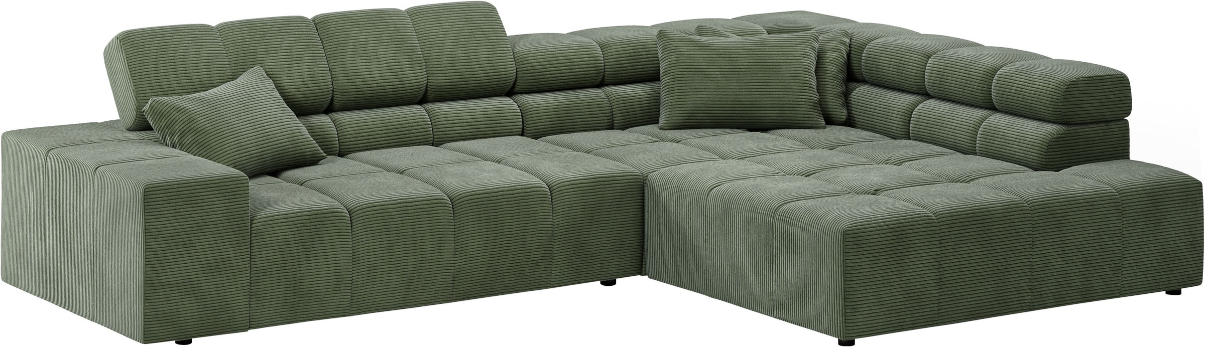 INOSIGN Ecksofa »Ancona incl. Kopfteilverstellung, OTTOs Choice, Breite 319cm, L-Form«, wahlweise motorische Sitztiefenverstellung, auch in Cord + Easy Care