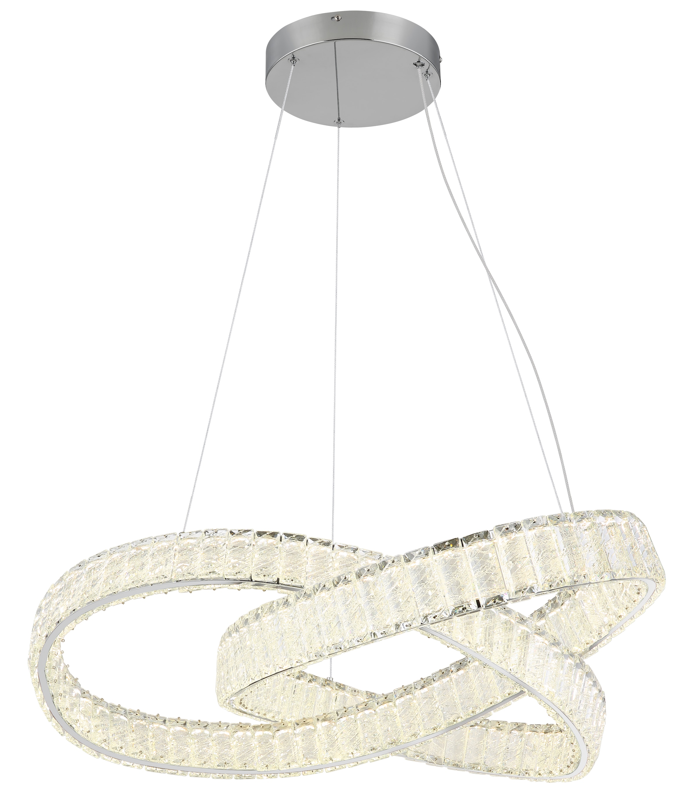 "GLOBO LIGHTING Hängeleuchte ""MUCKY"", verchromt, Ø 78cm H: 120cm, 1 Stk., Leuchten, Hängelampe Esszimmer-Leuchte Esstischleuchte Wohnzimmer