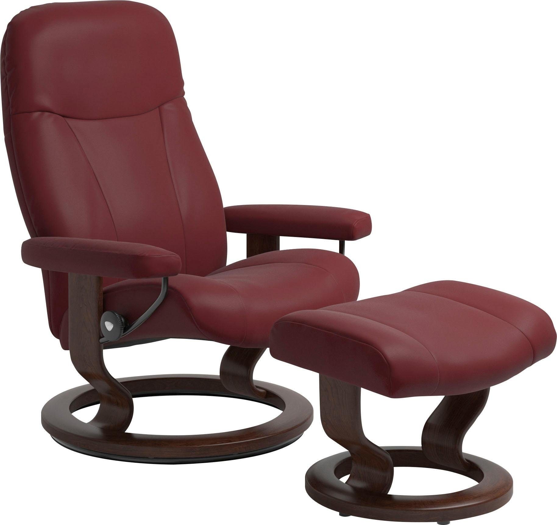 Stressless Relaxsessel "Garda", (Set, Relaxsessel mit Hocker), mit Hocker, mit Classic Base, Größe L, Gestell Braun