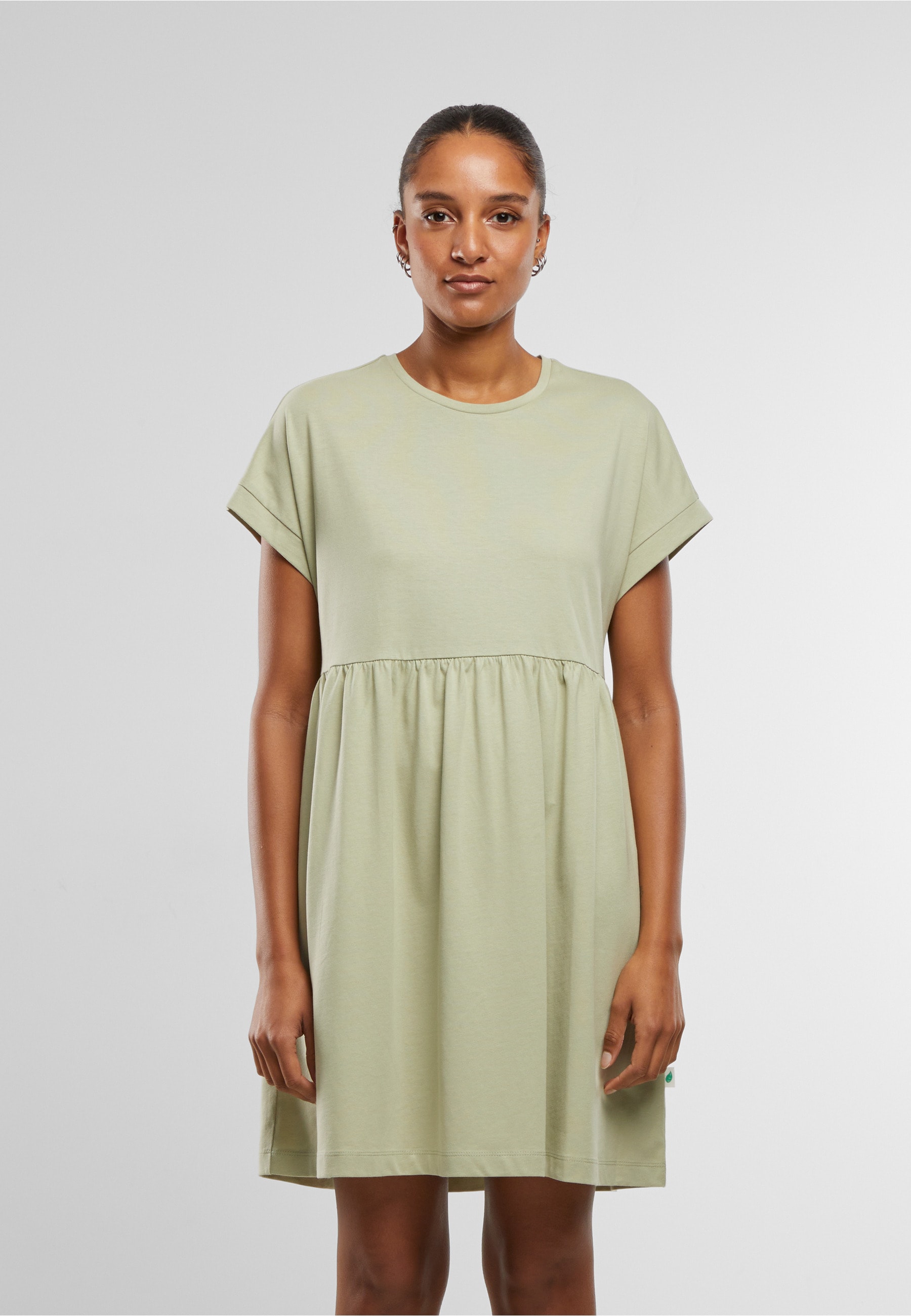 URBAN CLASSICS A-Linien-Kleid »Urban Classics Damen Ladies Organic Empire Valance Tee Dress« 1 tlg.