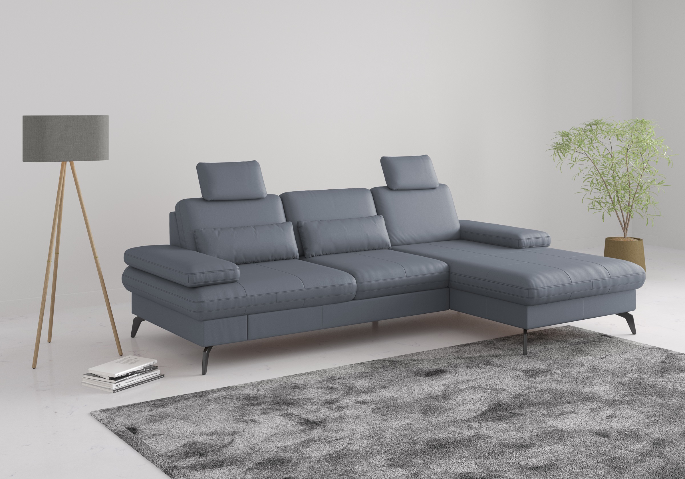 sit&more Ecksofa "Morris L-Form, inkl. Sitztiefenverstellung" wahlweise mit Armteilverstellung, Schlaffunktion & Bettkasten