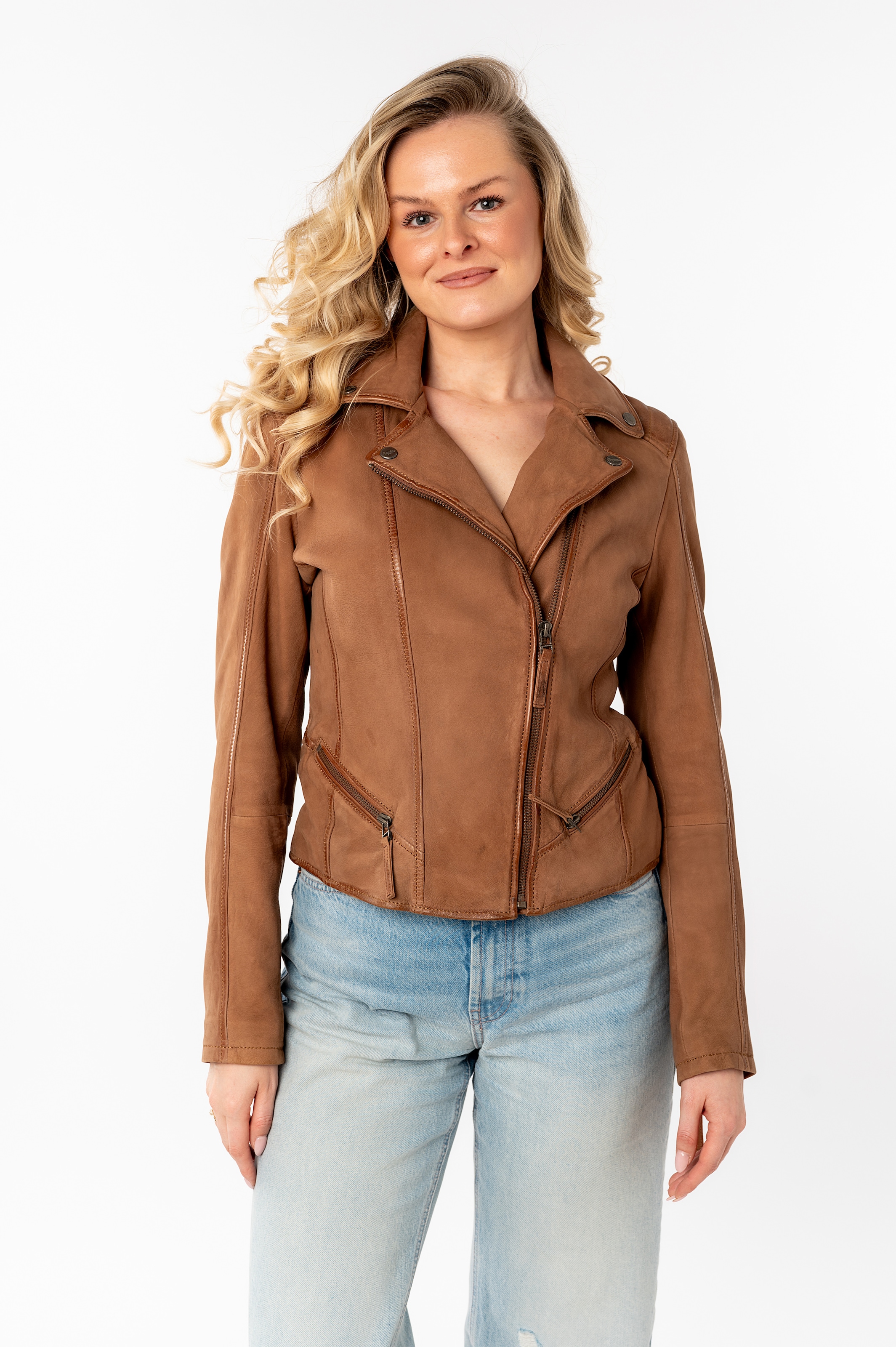 Mauritius Lederjacke "MWAmita OT", mit asymmetrischem Reißverschluss günstig online kaufen