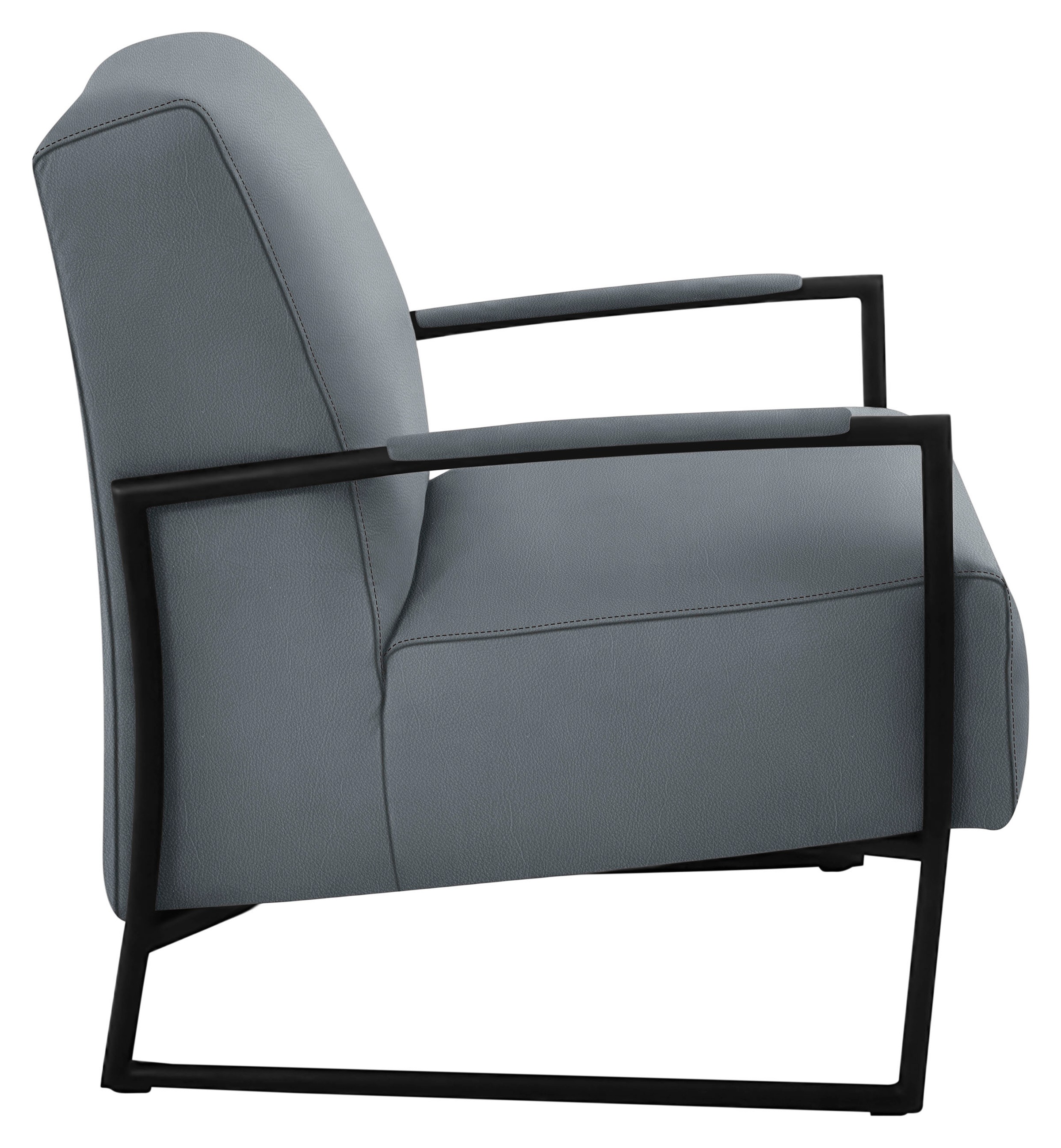 K+W Komfort & Wohnen Cocktailsessel, mit bezogenen Armlehnen, Gestell in Metall schwarz Struktur