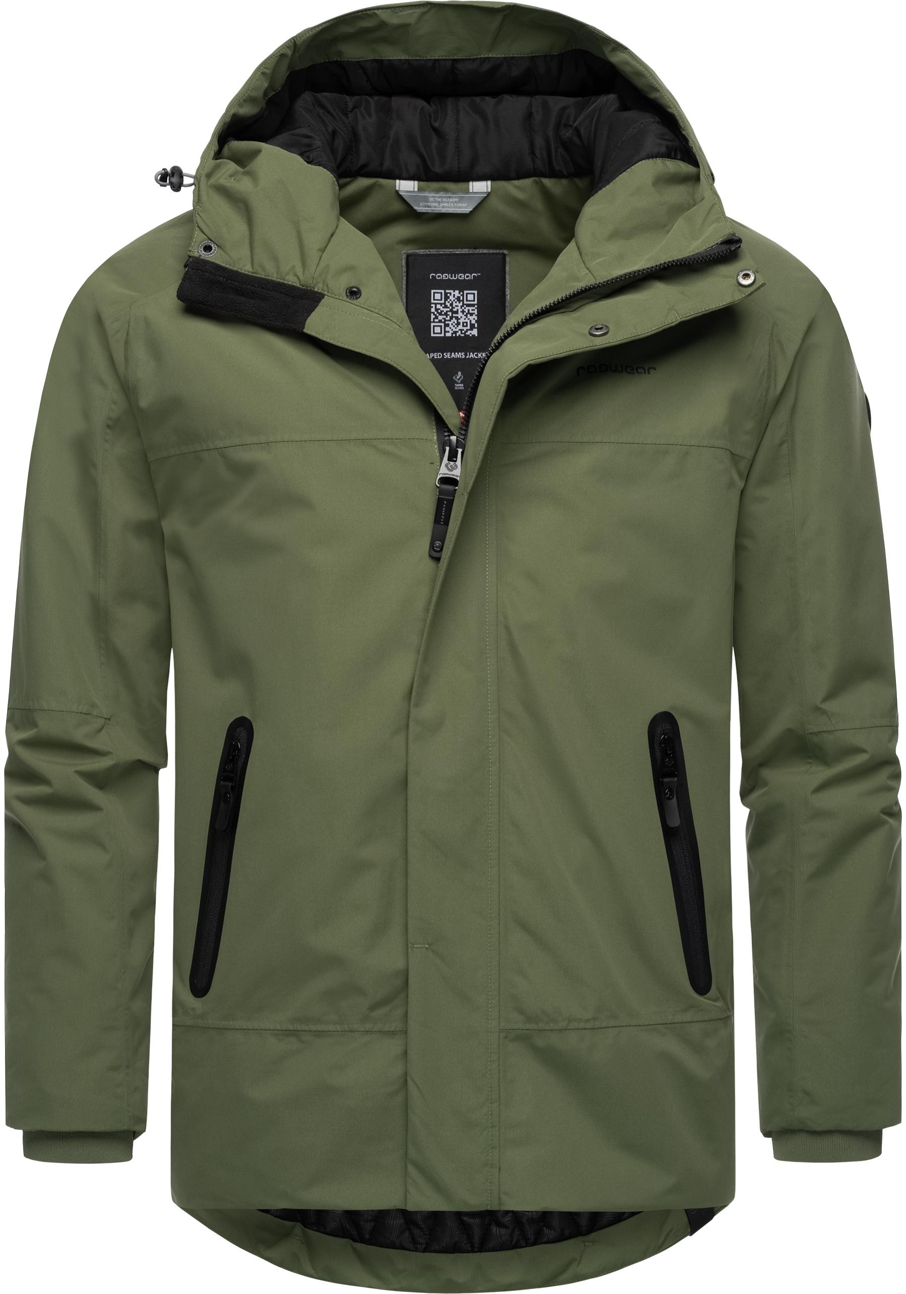 Ragwear Winterjacke »Hatar«, mit Kapuze, Wasserdichte Herren Outdoorjacke mit großer Kapuze