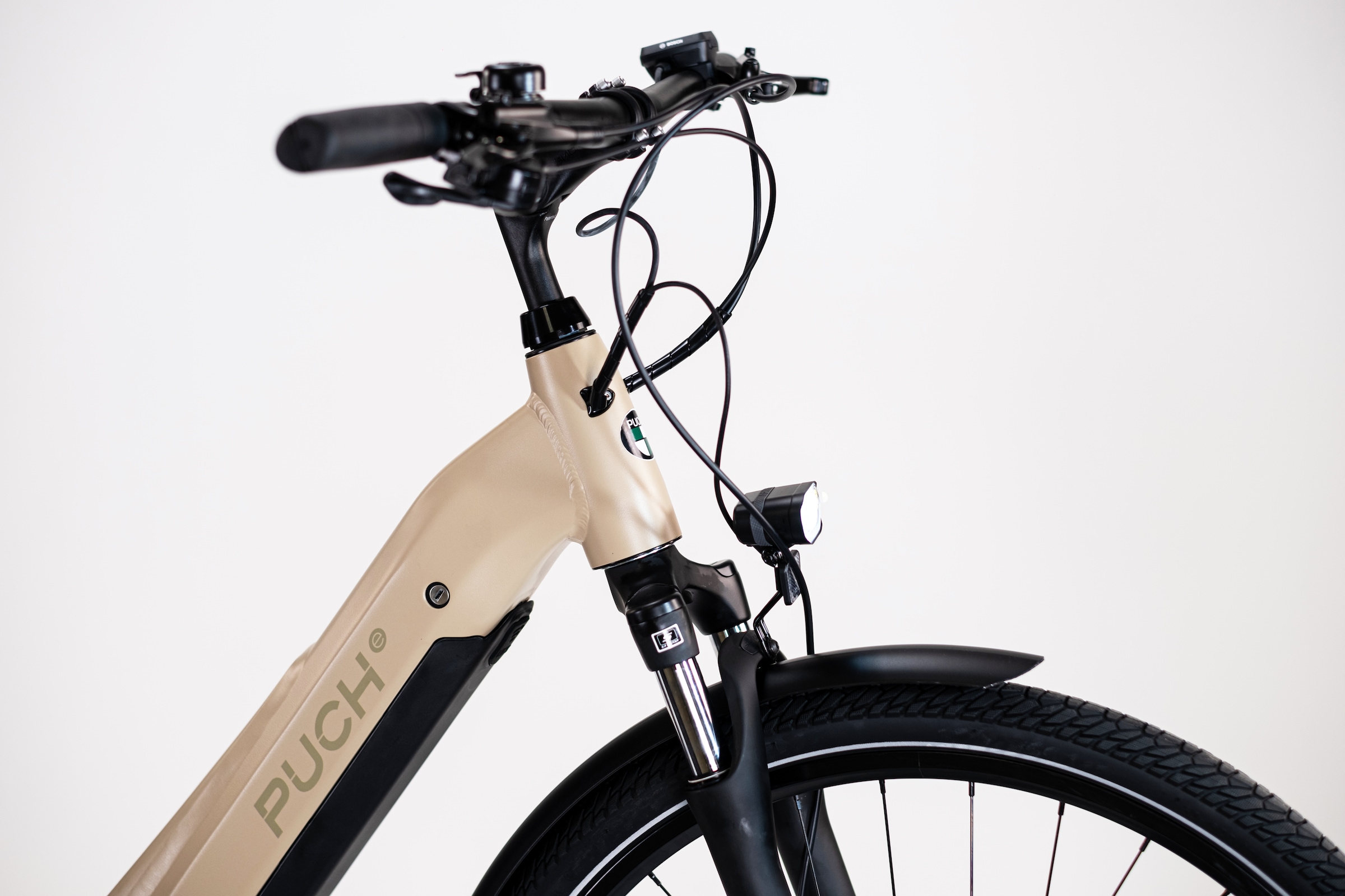 PUCH »PUCH C5.3 ALIVIO / BOSCH 500 Wh 28" beige 9-Gänge« 9 Gang Shimano Alivio RDM3100 Schaltwerk Kettenschaltung Mittelmotor 250 W BOSCH PERFORMANCE LINE 36 V/250 W, Mittelmotor