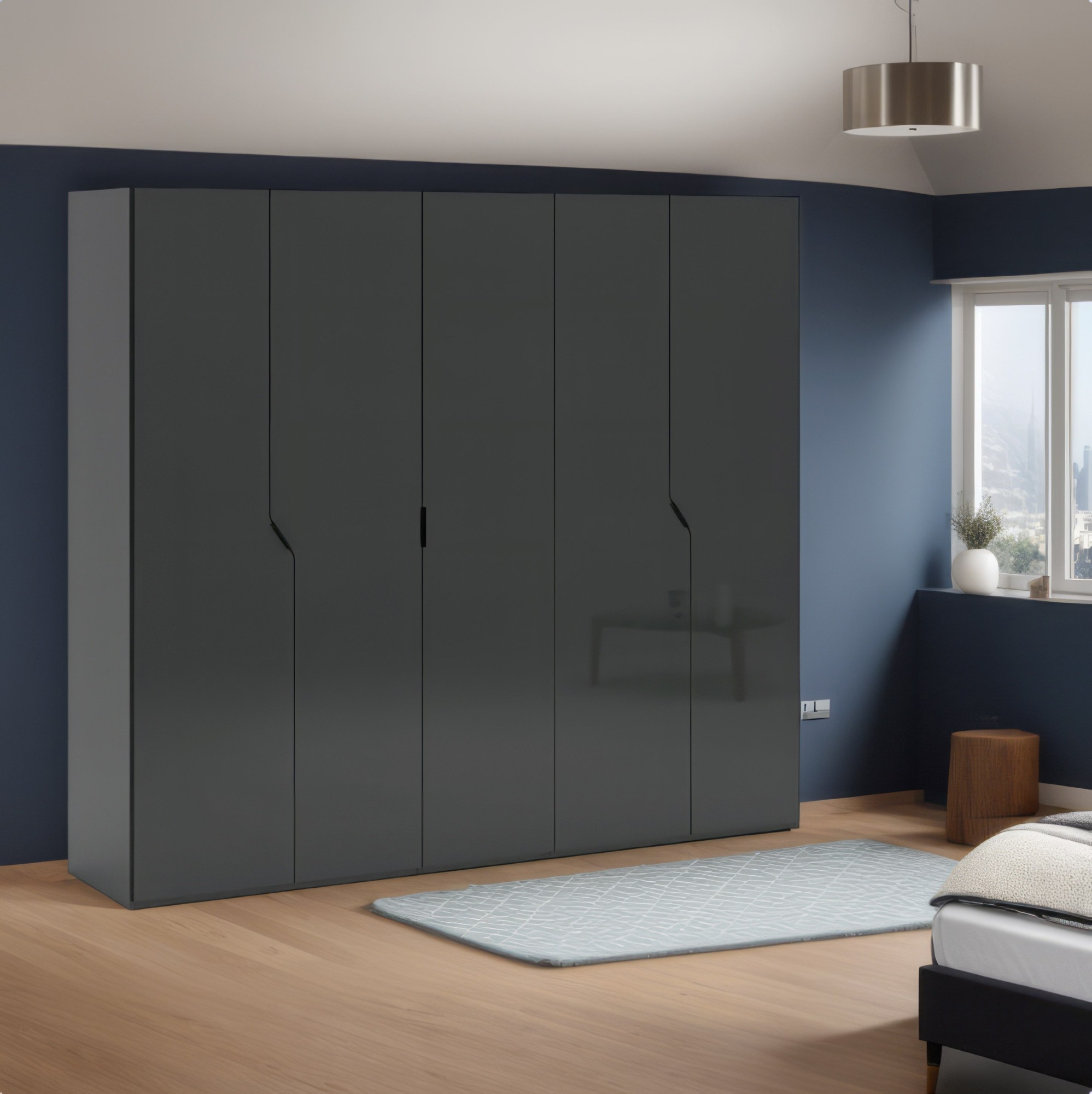 INOSIGN Kleiderschrank »AMETISTA, Drehtürenschrank, designgeformten Fronten«, Made in Italy, hochglanz lackiert, Basisausführung, Zubehör extra