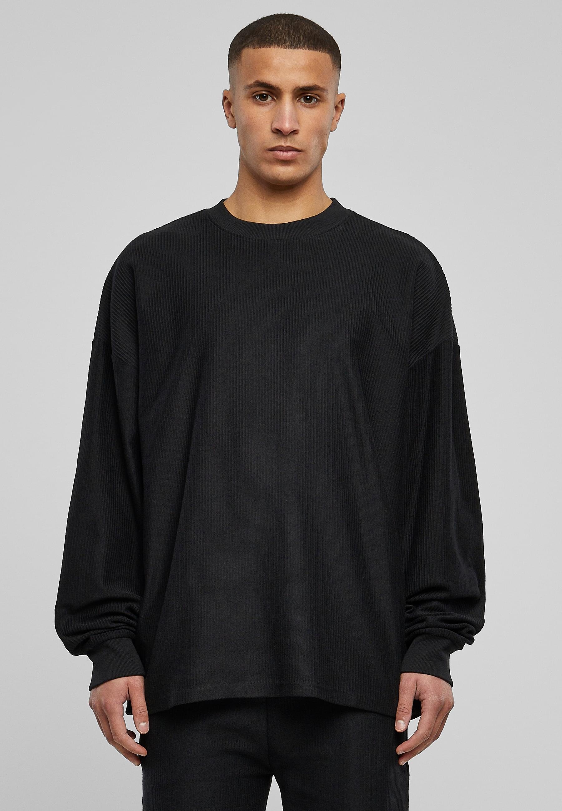 URBAN CLASSICS Rundhalspullover »Urban Classics Herren Rib Terry Boxy Crew«, (1 tlg.)