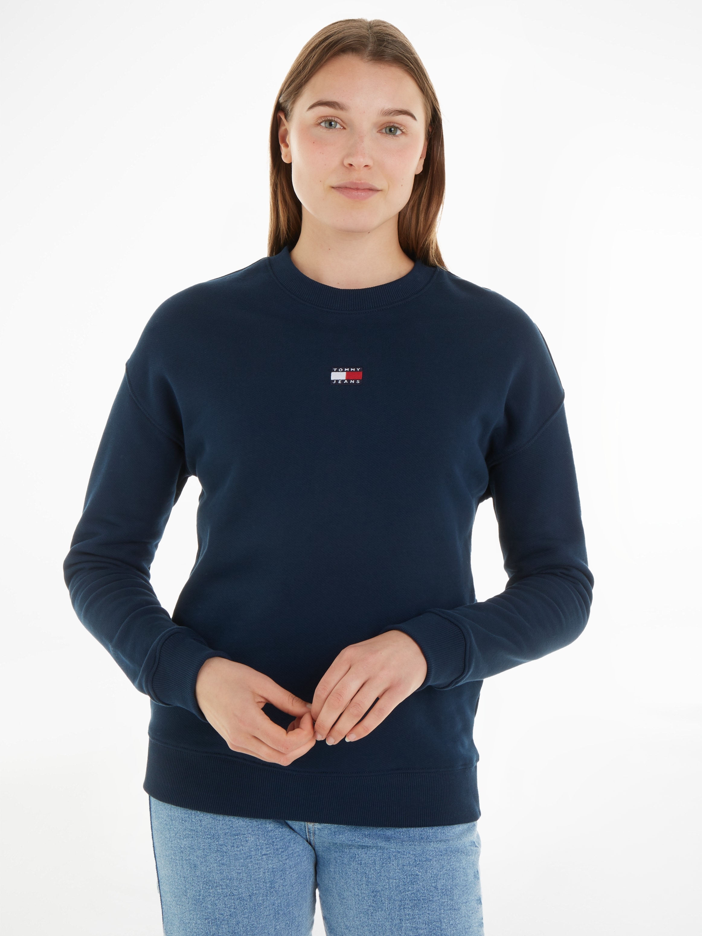 Tommy Jeans Sweatshirt, mit Dropshoulder-Design und Frontlogo günstig online kaufen