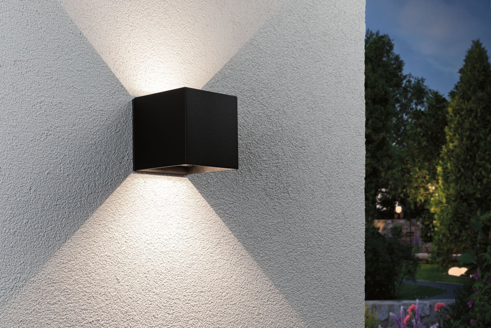 Paulmann LED Wandleuchte »Nyara IP44 2W« LED-Modul 2 Stk. Dämmerungsgesteuerter Bewegungsmelder (HF)