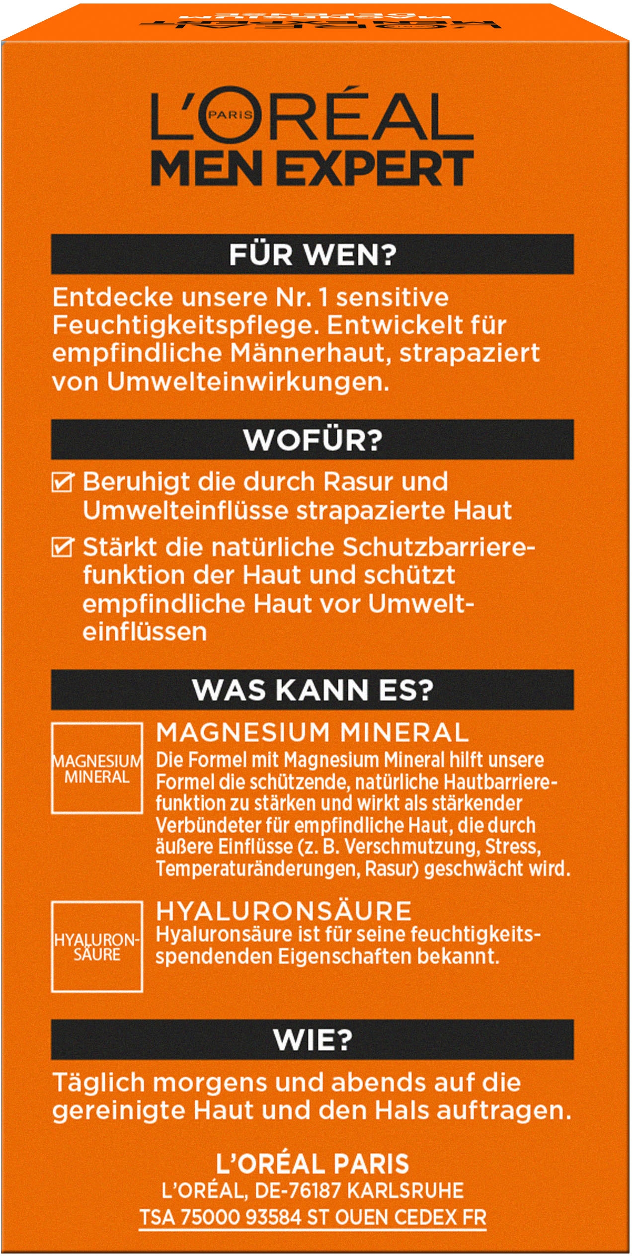 L'ORÉAL PARIS MEN EXPERT Gesichtsgel »Magnesium Defense Pflege«, mit hoher Wirksamkeit