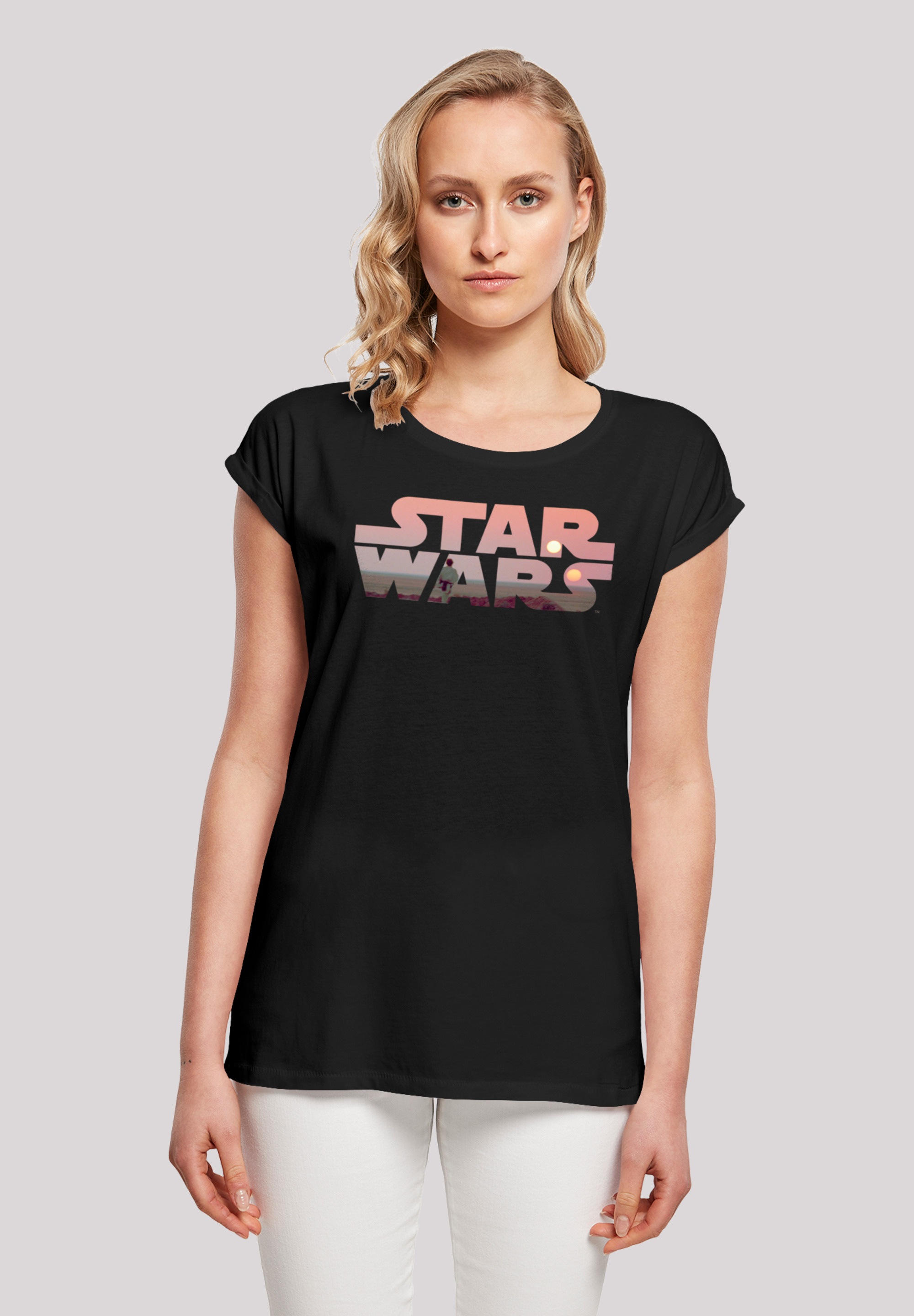 F4NT4STIC T-Shirt "Star Wars Tatooine Logo", Print