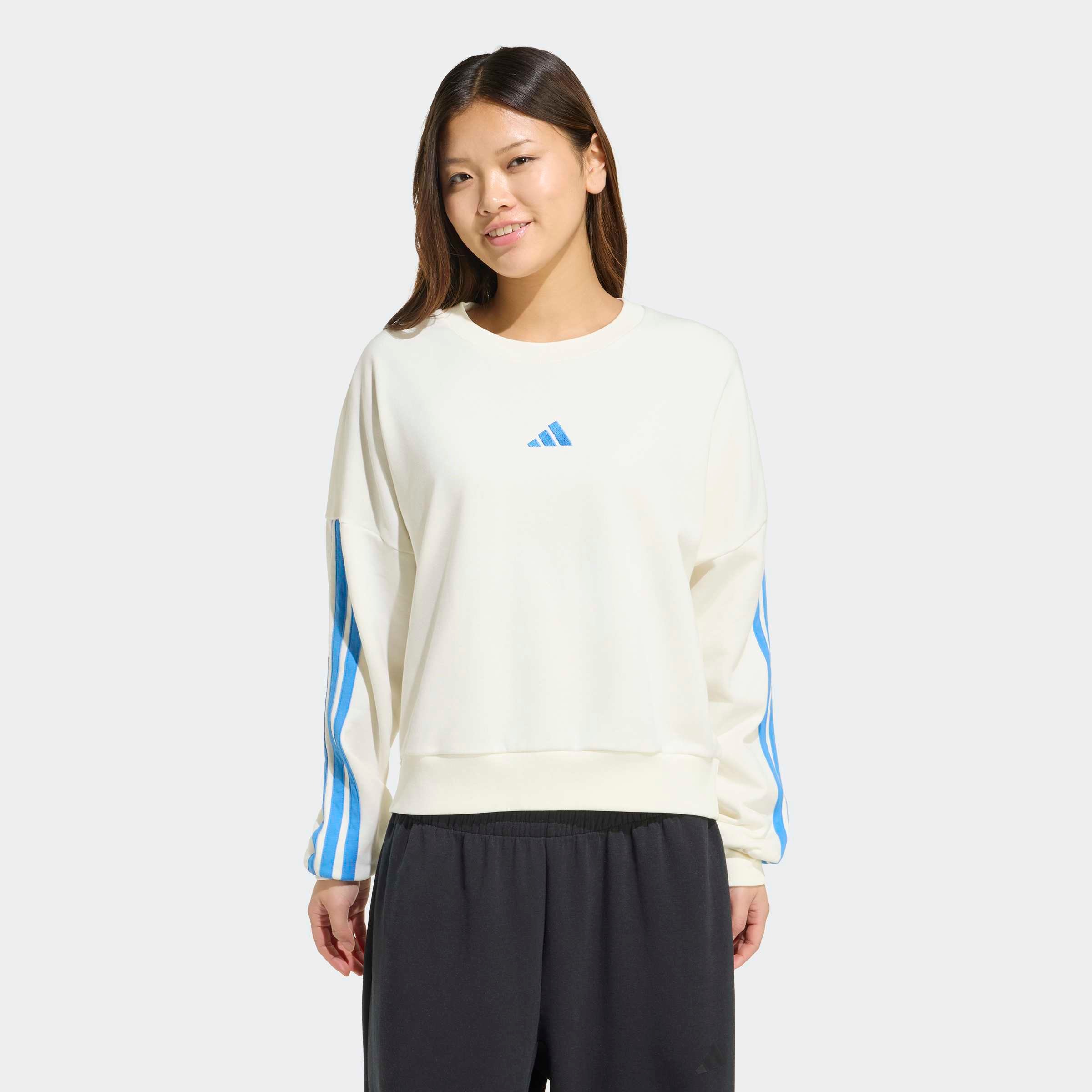 adidas Sportswear Sweatshirt "ESSENTIALS 3-STREIFEN FRENCH TERRY" günstig online kaufen