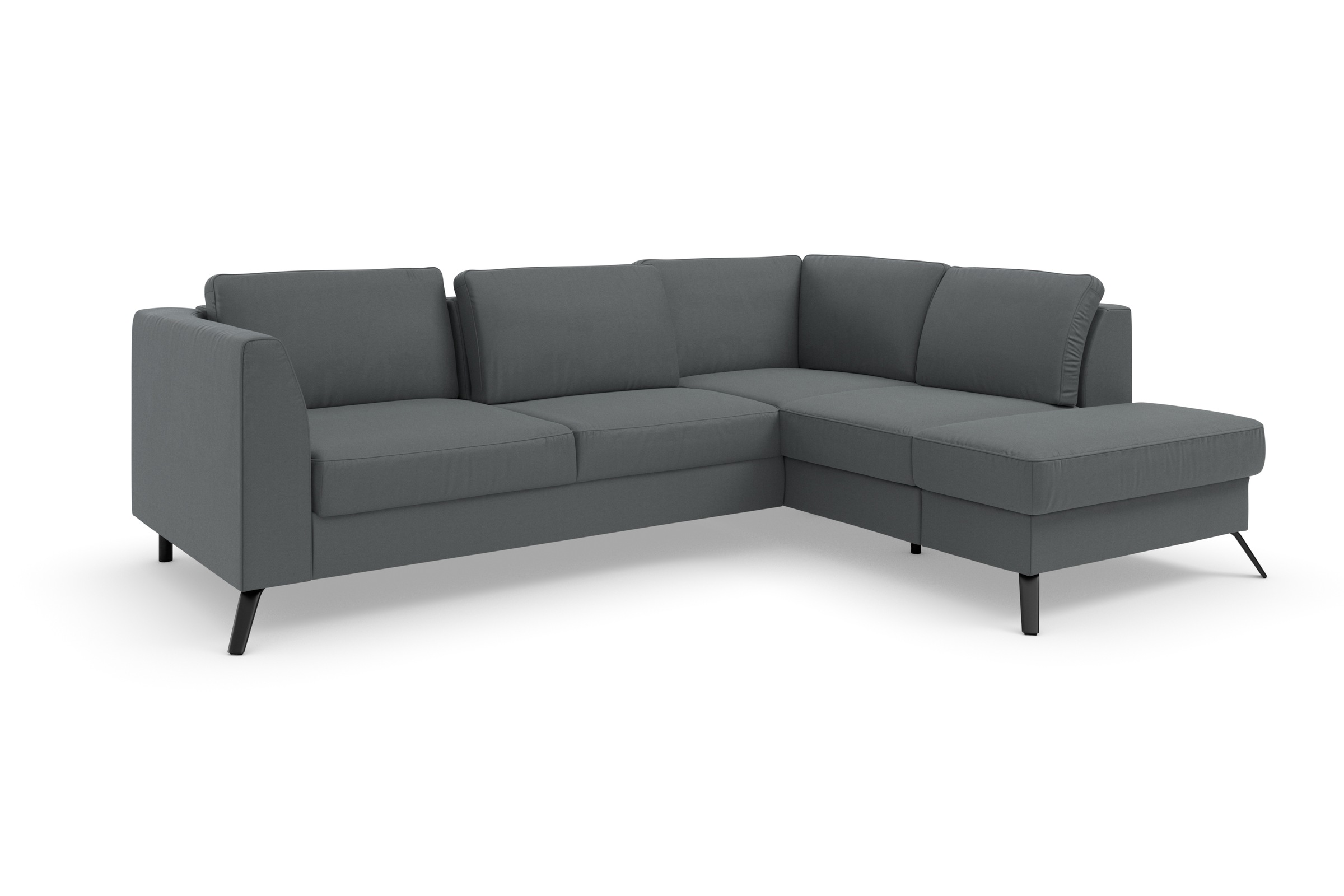 Thumbnail - sit&more Ecksofa "Olsen L-Form" inklusive Sitztiefenverstellung, wahlweise mit Bettfunktion, 15cm hoch