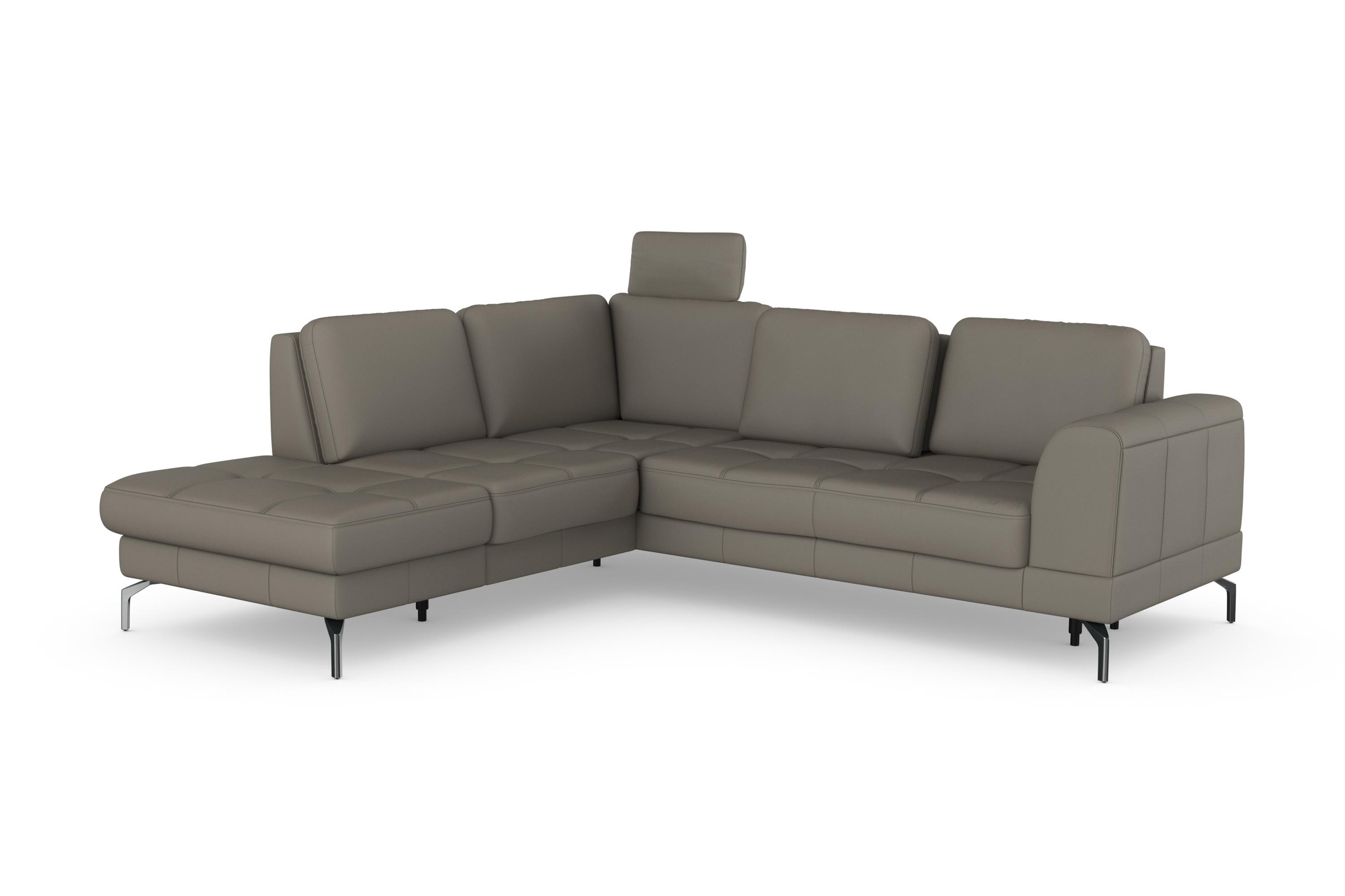 sit&more Ecksofa »Bendigo L-Form«, inklusive Sitztiefenverstellung, Bodenfreiheit 15 cm, in 2 Fußfarben