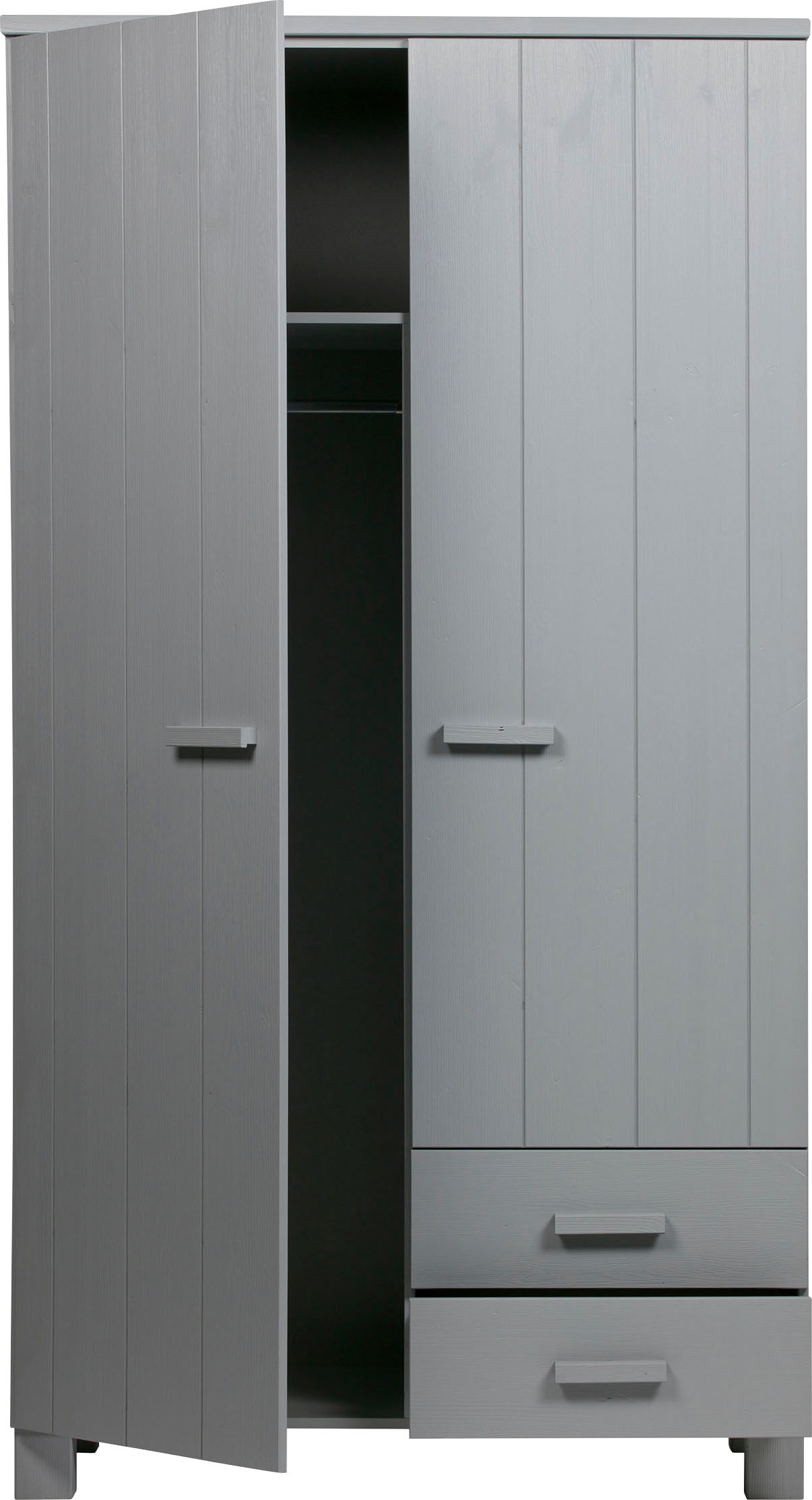 Thumbnail - WOOOD Garderobenschrank "Dennis" mit Kleiderstange, viel Stauraum, B 111 cm x H 202 cm