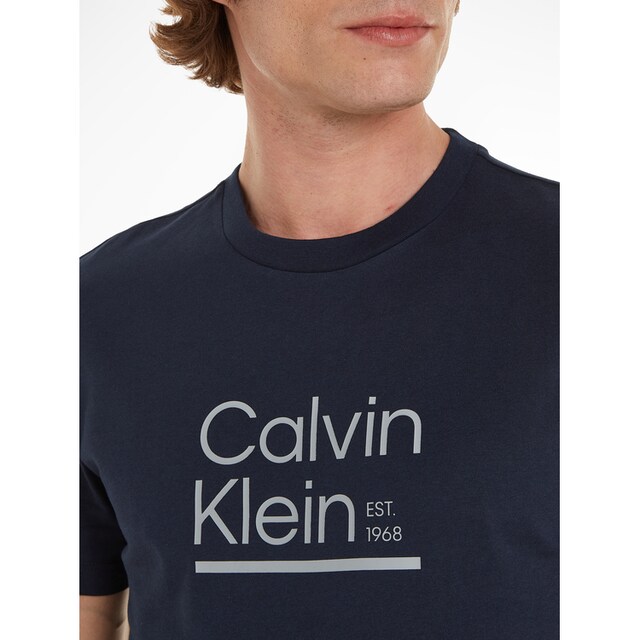 T-Shirt CK-Logodruck Calvin mit T-SHIRT«, LINE BAUR Klein LOGO »CONTRAST für ▷ |
