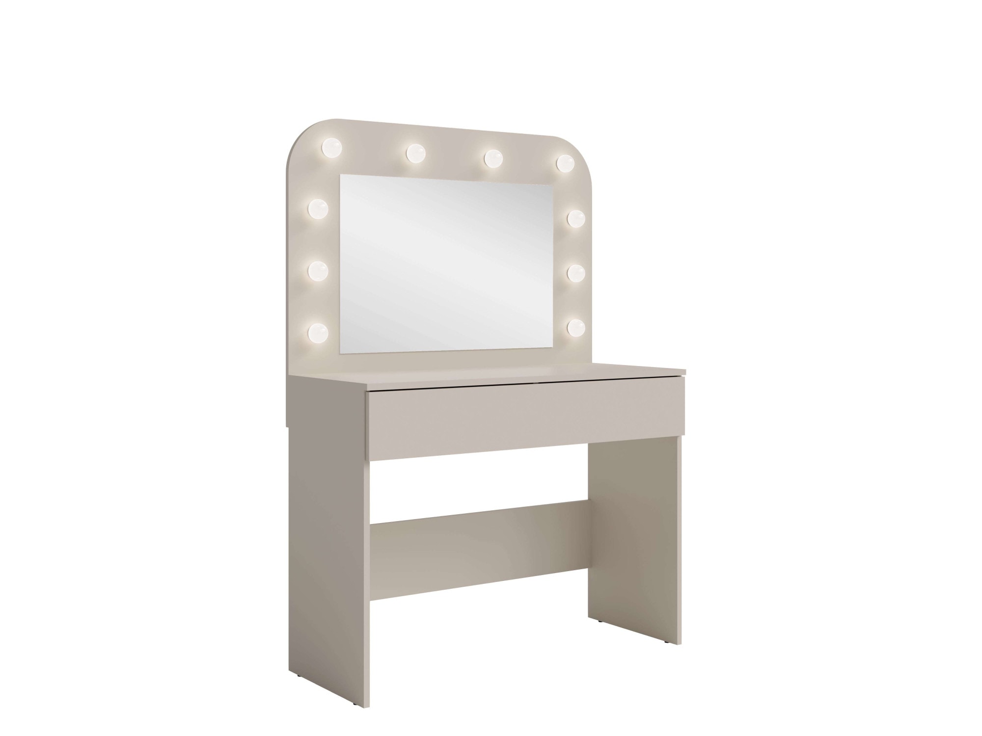 OTTO home Schminktisch »NANCY, BE A STAR! Hollywood Spiegel mit Beleuchtung und Schublade« B/T/H: 100/42,5/142cm,  Kosmetiktisch mit viel Stauraum, LED, Soft-Close,