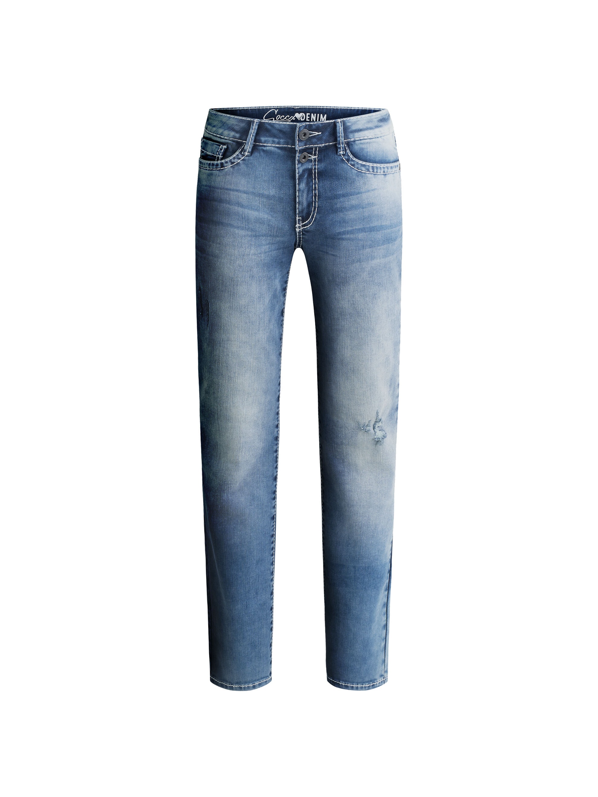SOCCX Regular-fit-Jeans mit breiten Nähten