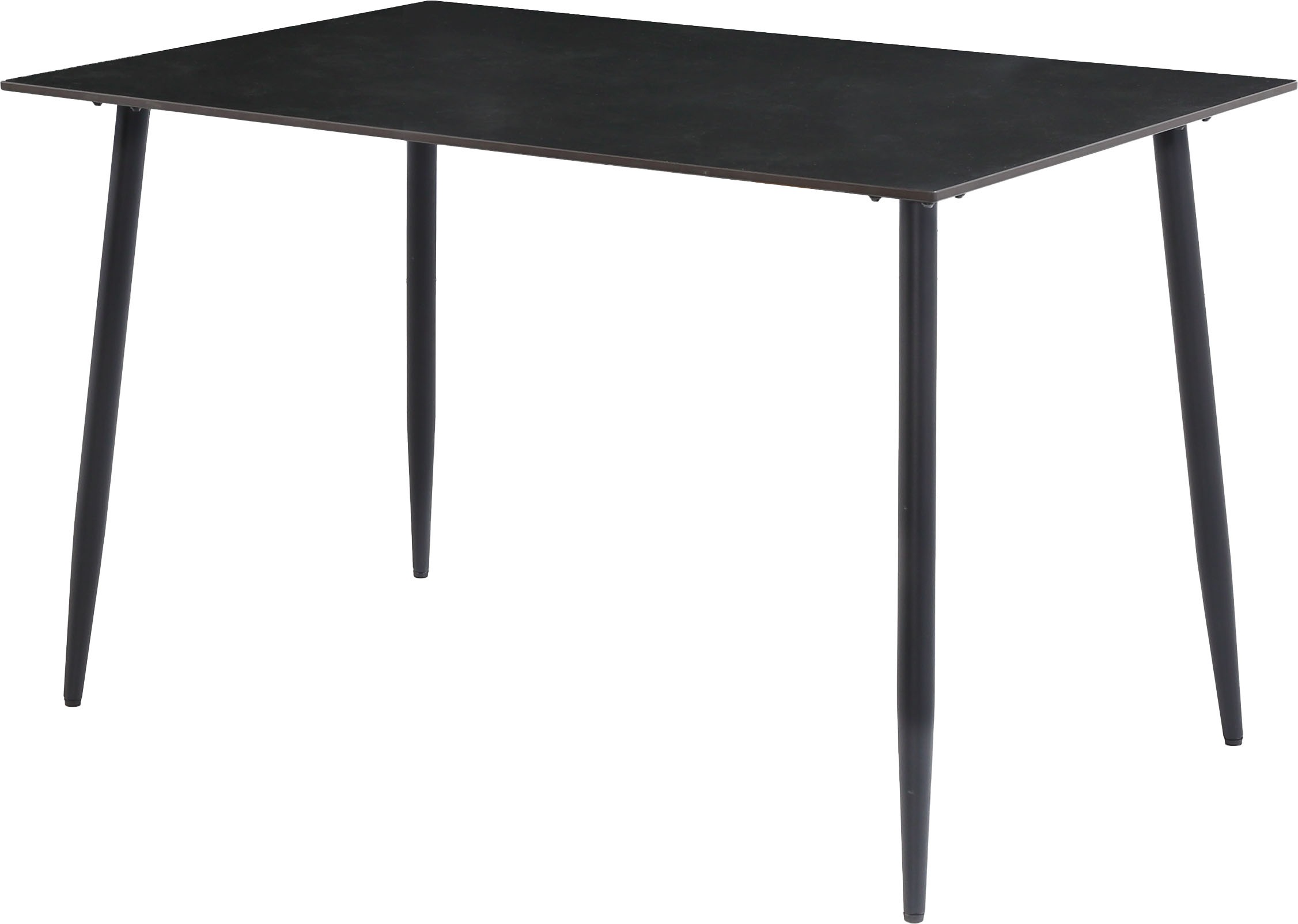 OTTO home Eckbankgruppe »Melvin (Set, 4-tlg. Tisch, Bank und 2 Stühle), Taschenfederkern« Tisch (120x75cm) schwarz, Bank und Stühle anthrazit oder beige