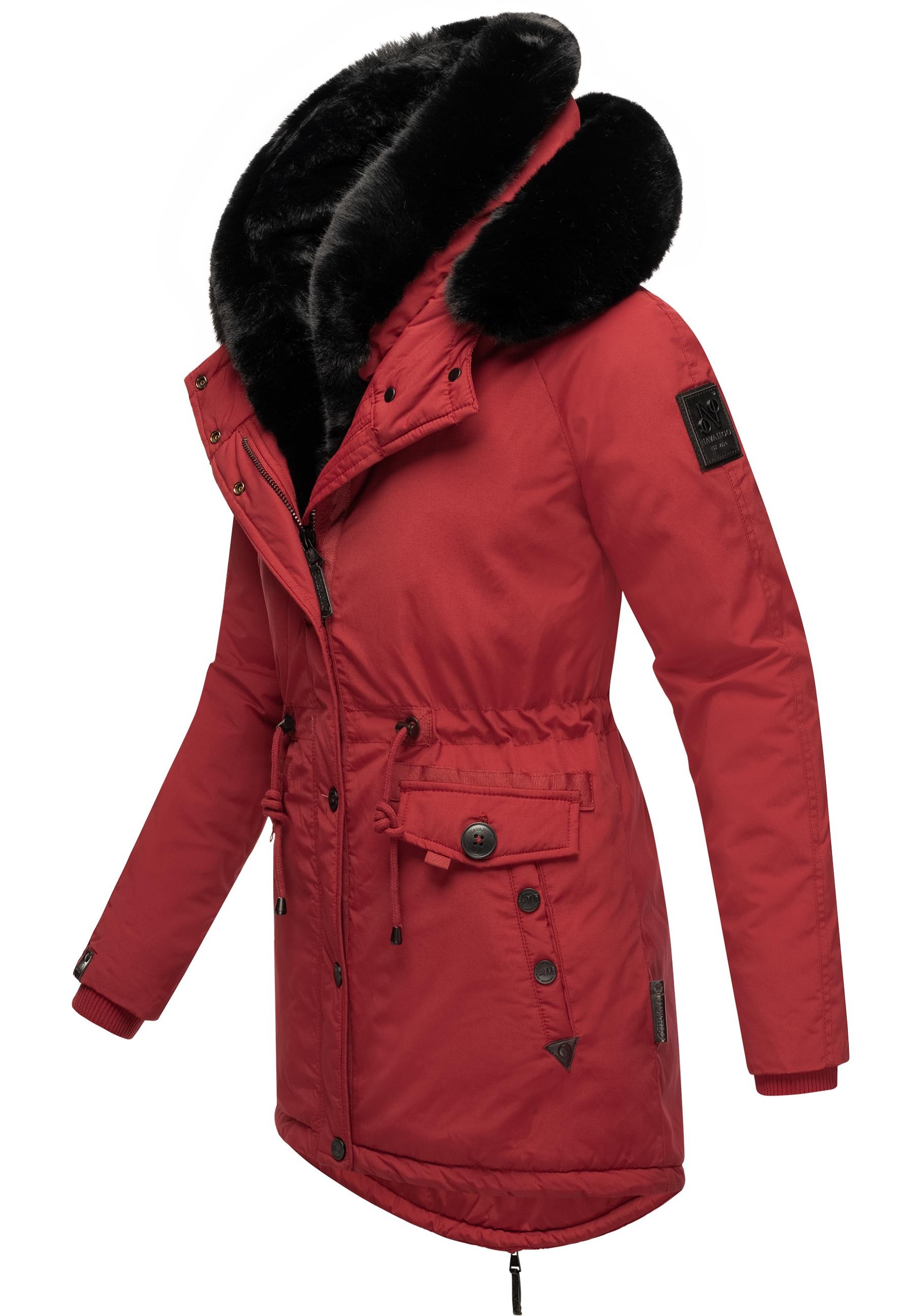 Navahoo Wintermantel »Sweety Deluxe«, modischer Winterparka mit großer doppelter Kapuze