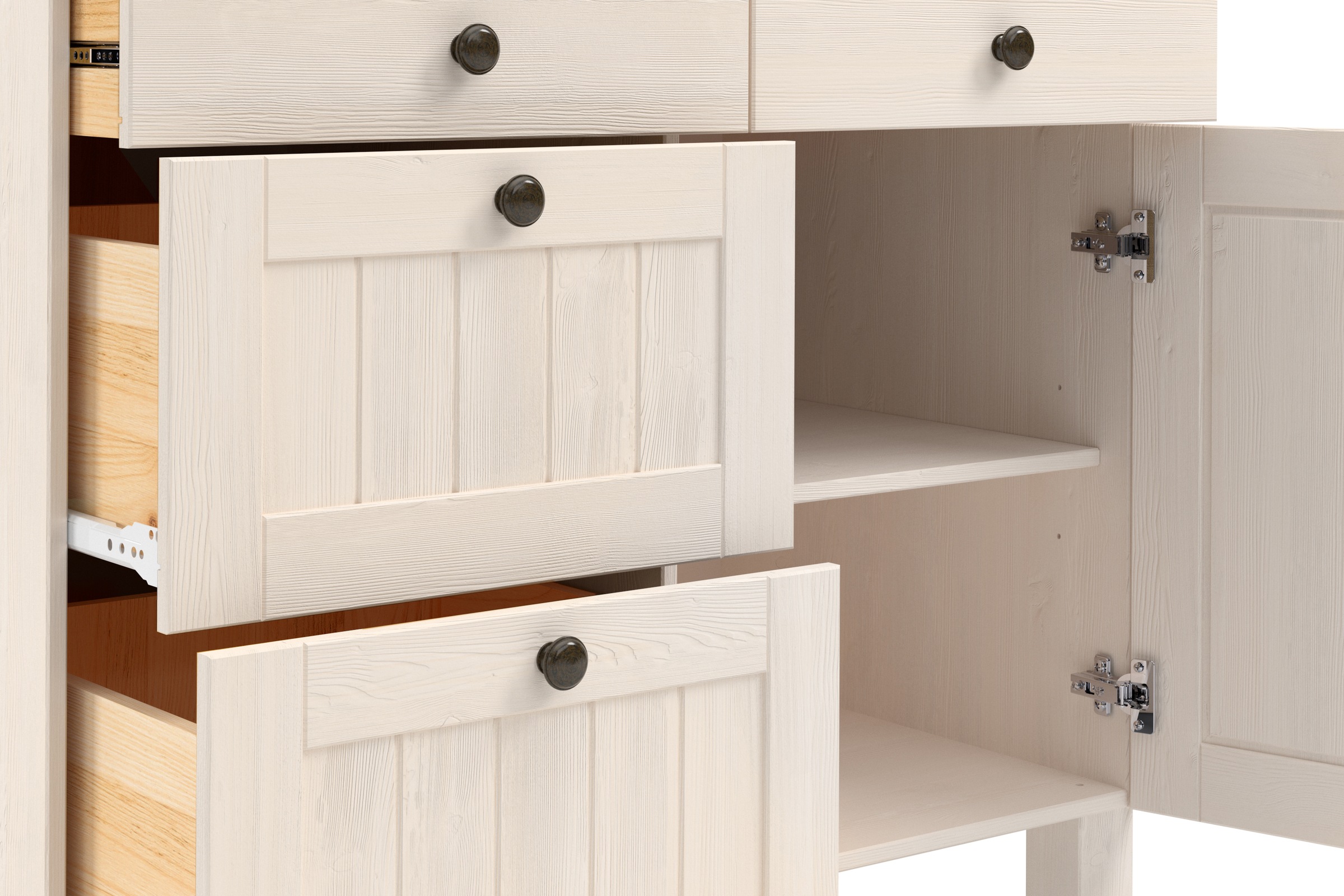 Home affaire Unterschrank »Alby2«, Mit Metallgriffen, Breite 100 cm