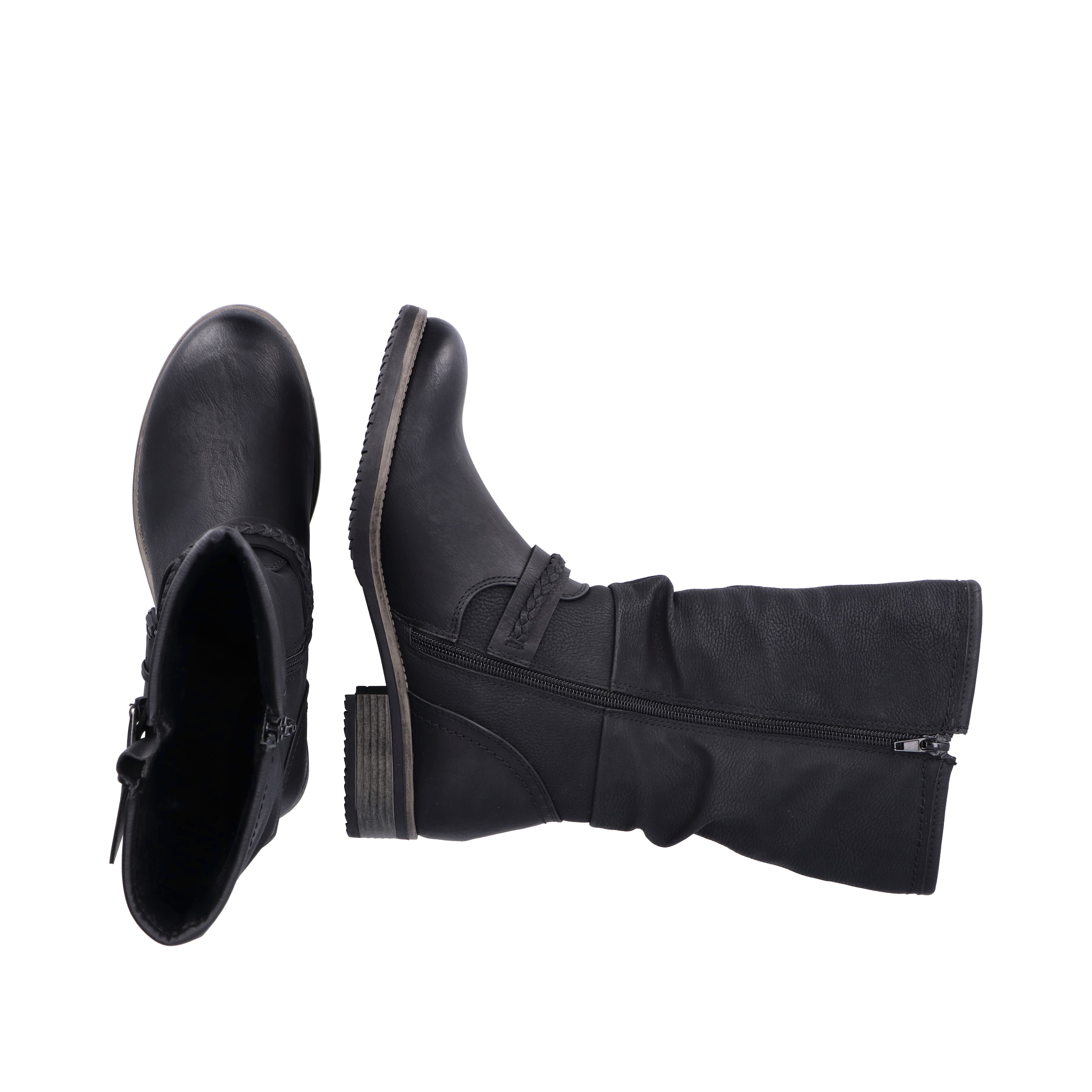 Rieker Stiefel  Winterboots, ,Blockabsatz mit gerafftem slouchy-Schaft, schmale Form