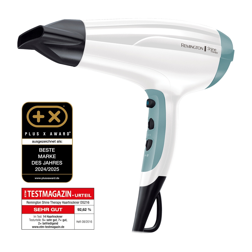 Remington Haartrockner »D 5216«, 2300 W, 2 Aufsätze, mit Ionenpflege leicht & leise+ Diffusor Arganöl & Vitamin E