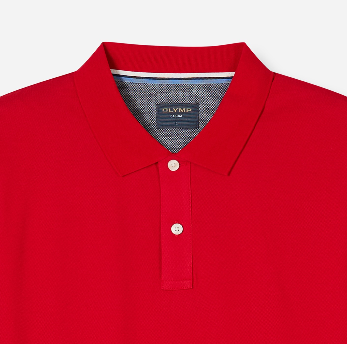 OLYMP Casual Wirk Poloshirt Rot M 3