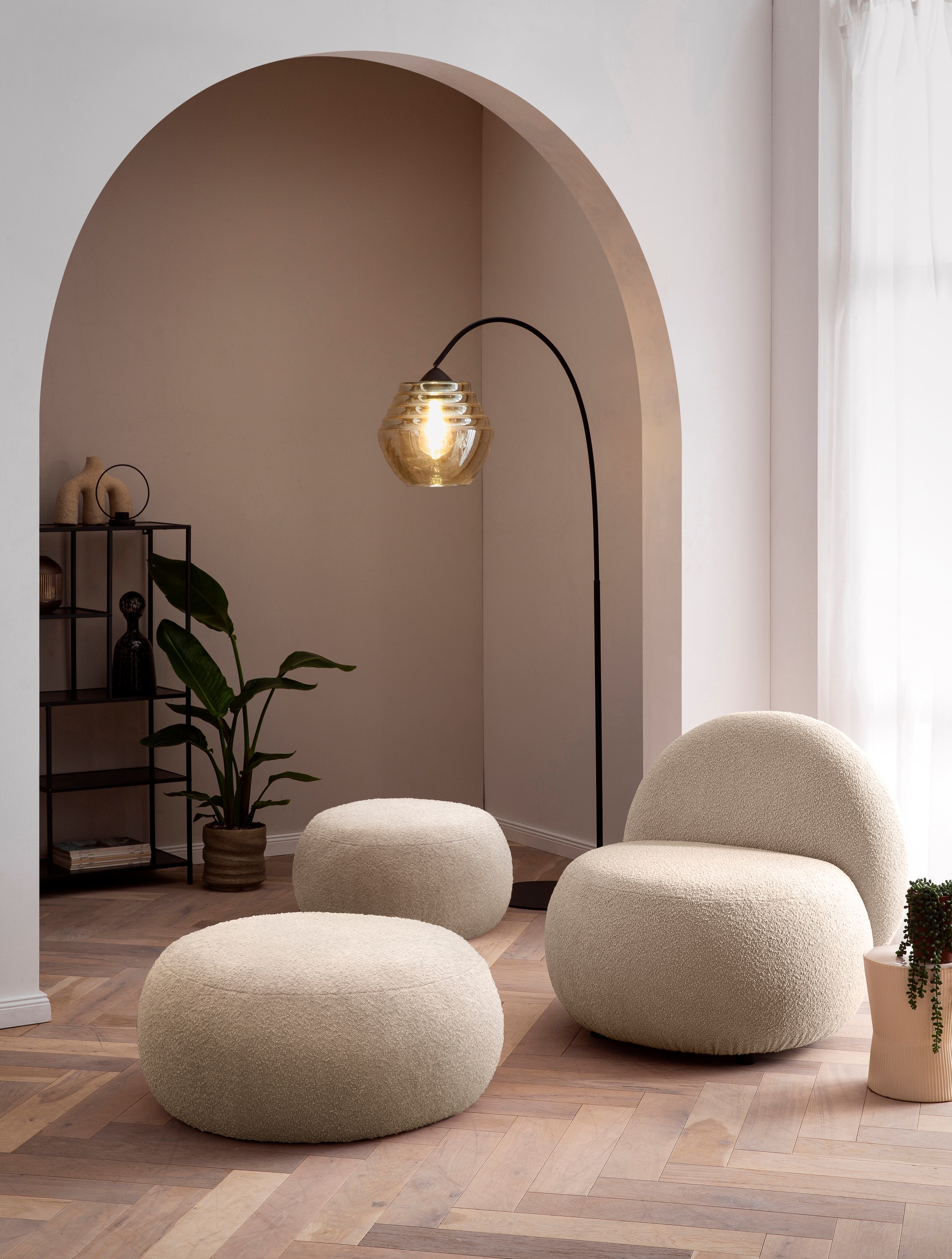 Home affaire Sessel "Mithras II Cocktailsessel, organische Formensprache, S günstig online kaufen