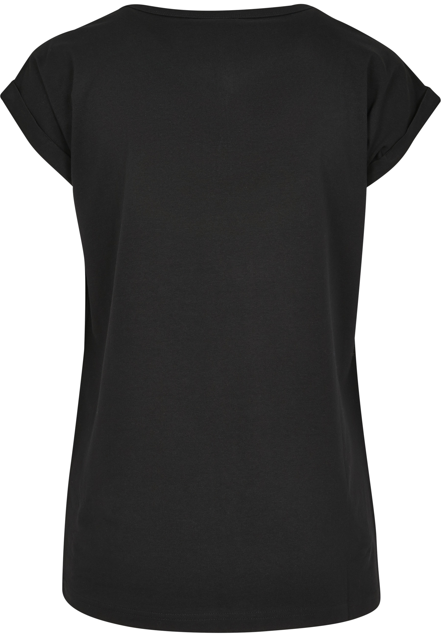 URBAN CLASSICS Kurzarmshirt »Urban Classics Damen Ladies Round V-Neck Extended Shoulder Tee« 1 Stk.