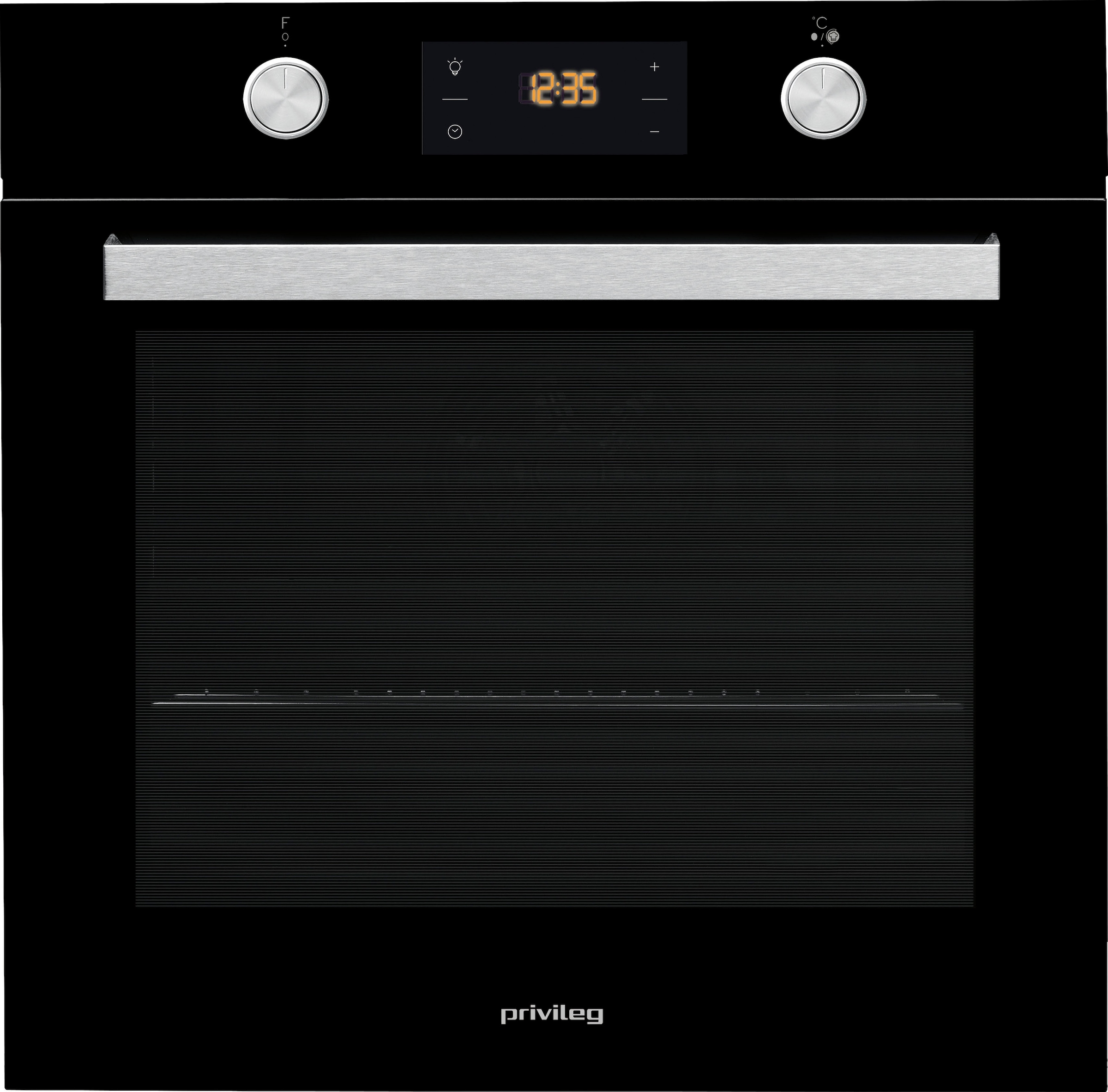 Privileg Backofen-Set »BAKO Turn&Cook 470 BLACK«, PBWR6 OP8V2 BLG, mit 2-fach-Teleskopauszug, Pyrolyse-Selbstreinigung