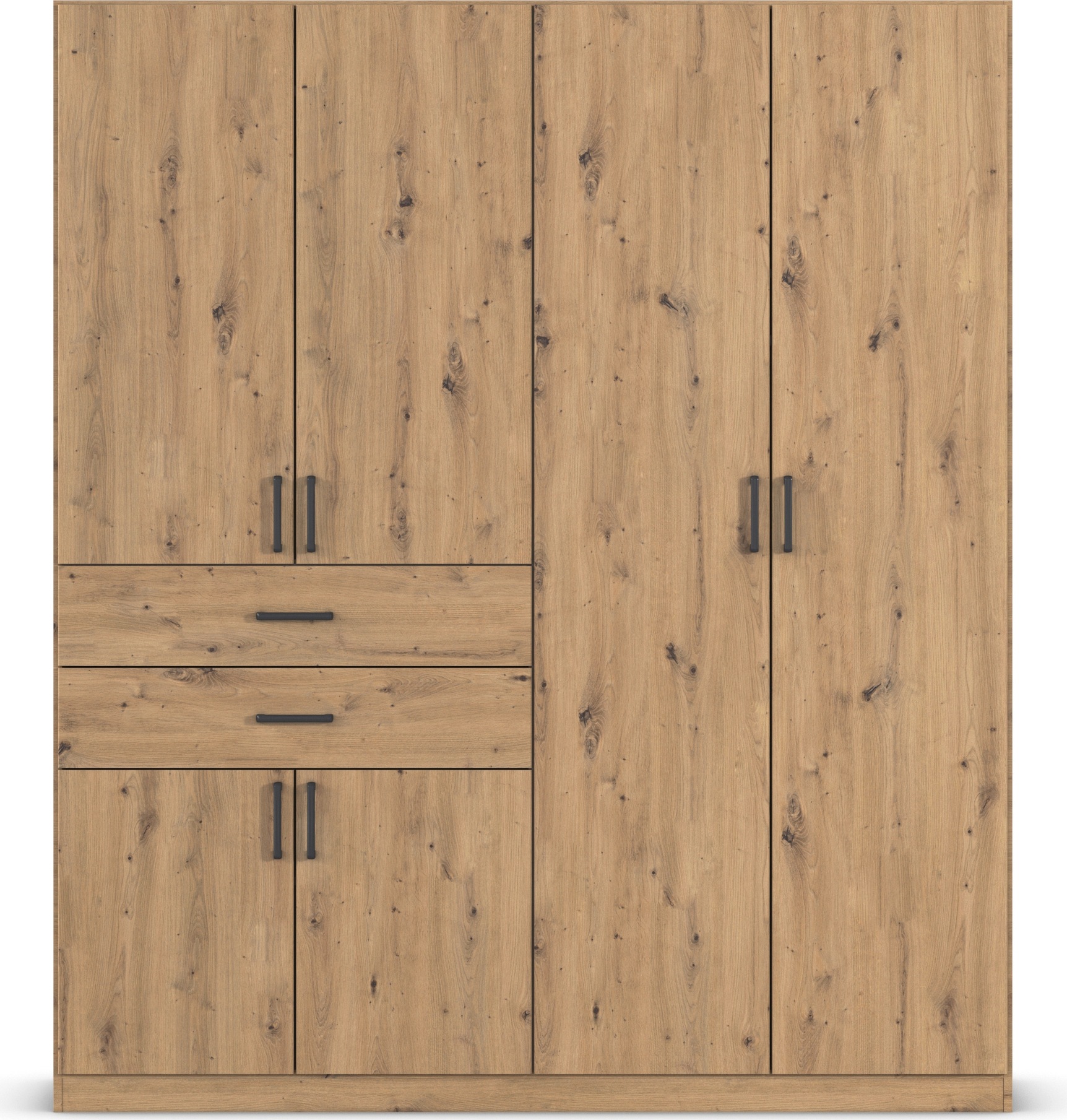 rauch Drehtürenschrank »Kleiderschrank Schrank Garderobe MAIKA mit Dekor-Front«, 2 Schubladen, in verschiedenen Breiten, Höhen, Farben, MADE IN GERMANY
