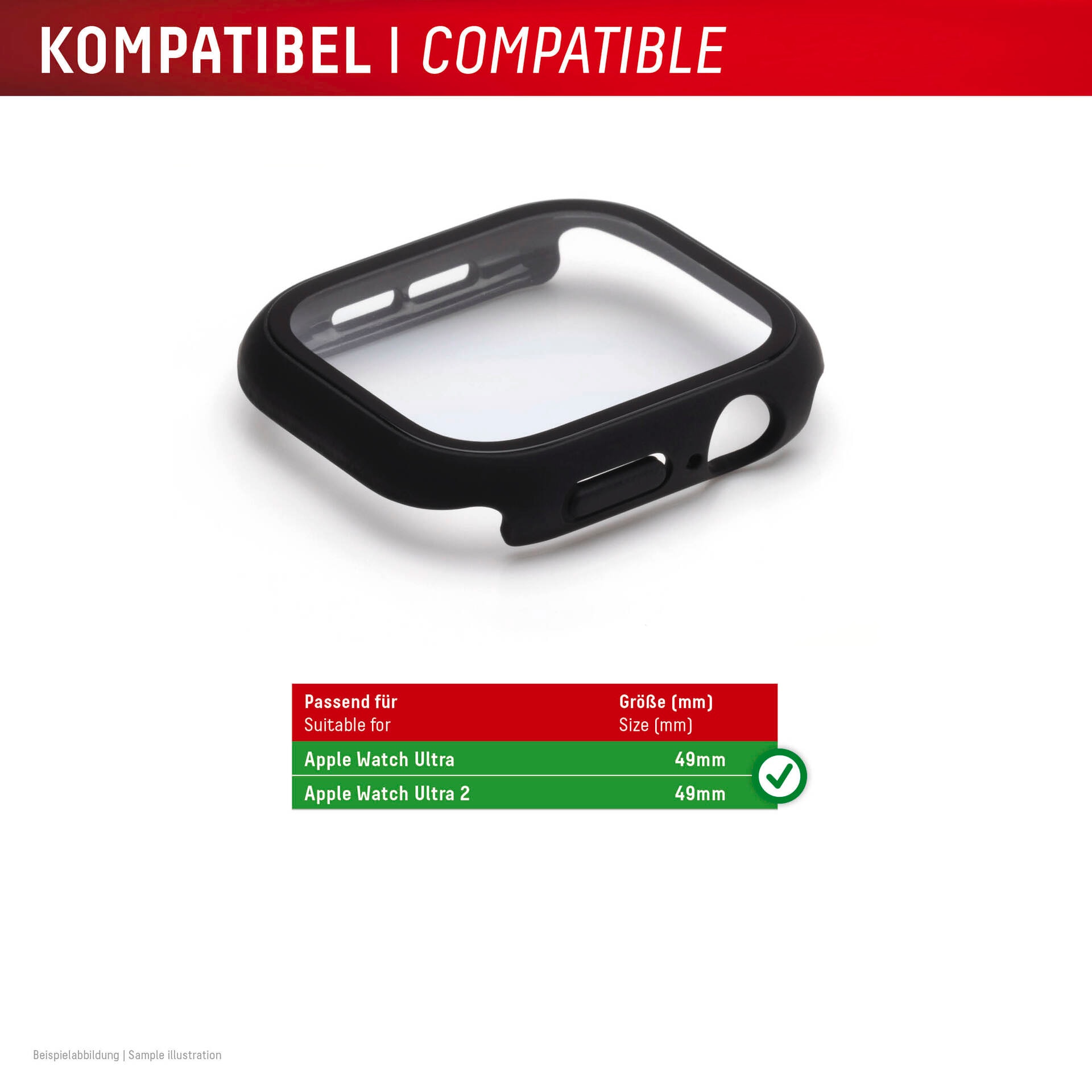 Displex Displayschutzglas »Smartwatch Glass All-In-One Protector Full Body« für Apple Watch Ultra 49 mm;Apple Watch Ultra 2 49 mm;Apple Watch Ultra 3 49 mm Displayschutzfolie, Schutzfolie, Bildschirmschutz, kratz- & stoßfest