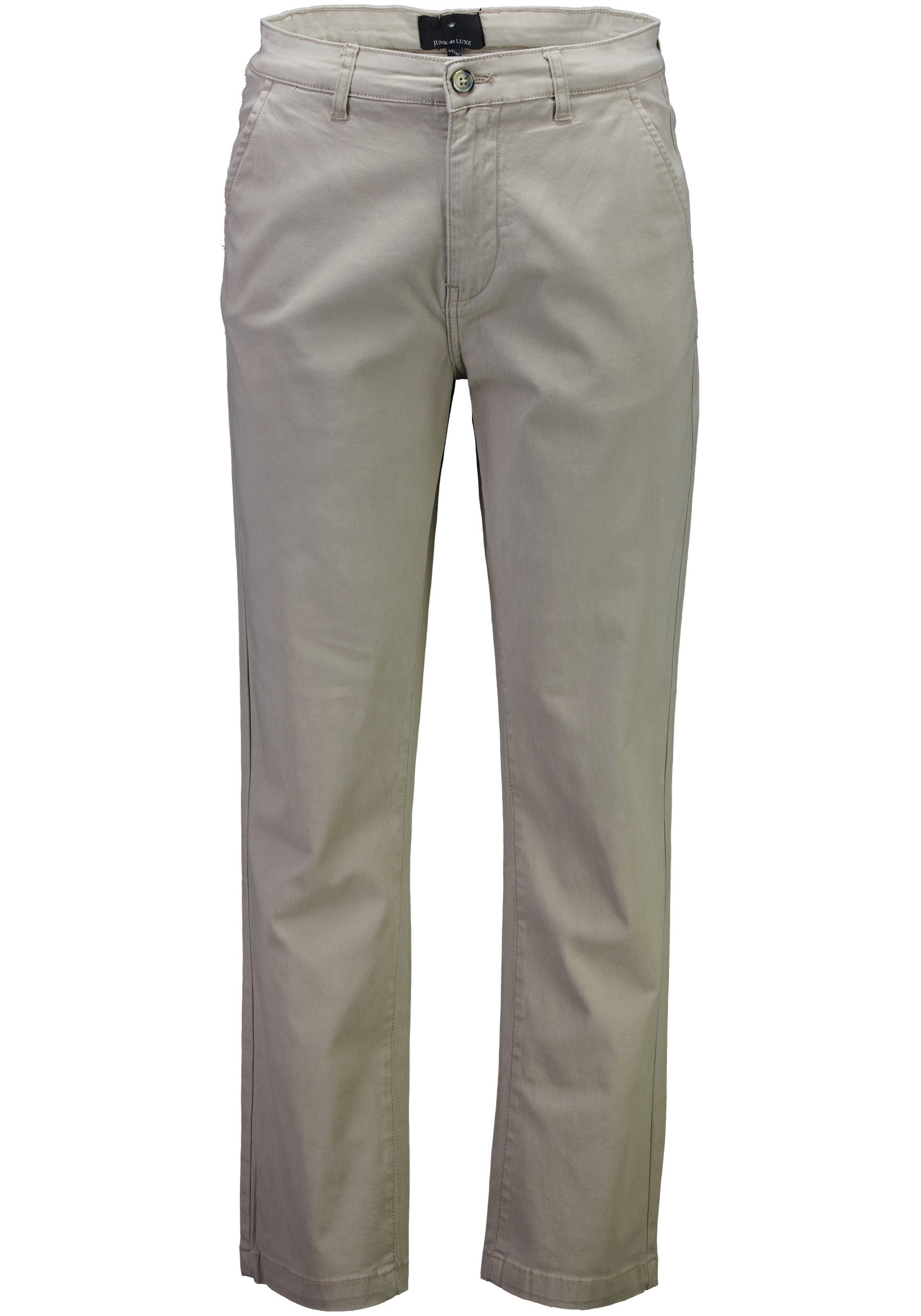Chinos JUNK DE LUXE "Chino Relaxed Loose Fit", Herren, Gr. 38, Länge 30, stone, Obermaterial: 98% Baumwolle, 2% Elasthan, unifarben, relaxed fit, Hosen