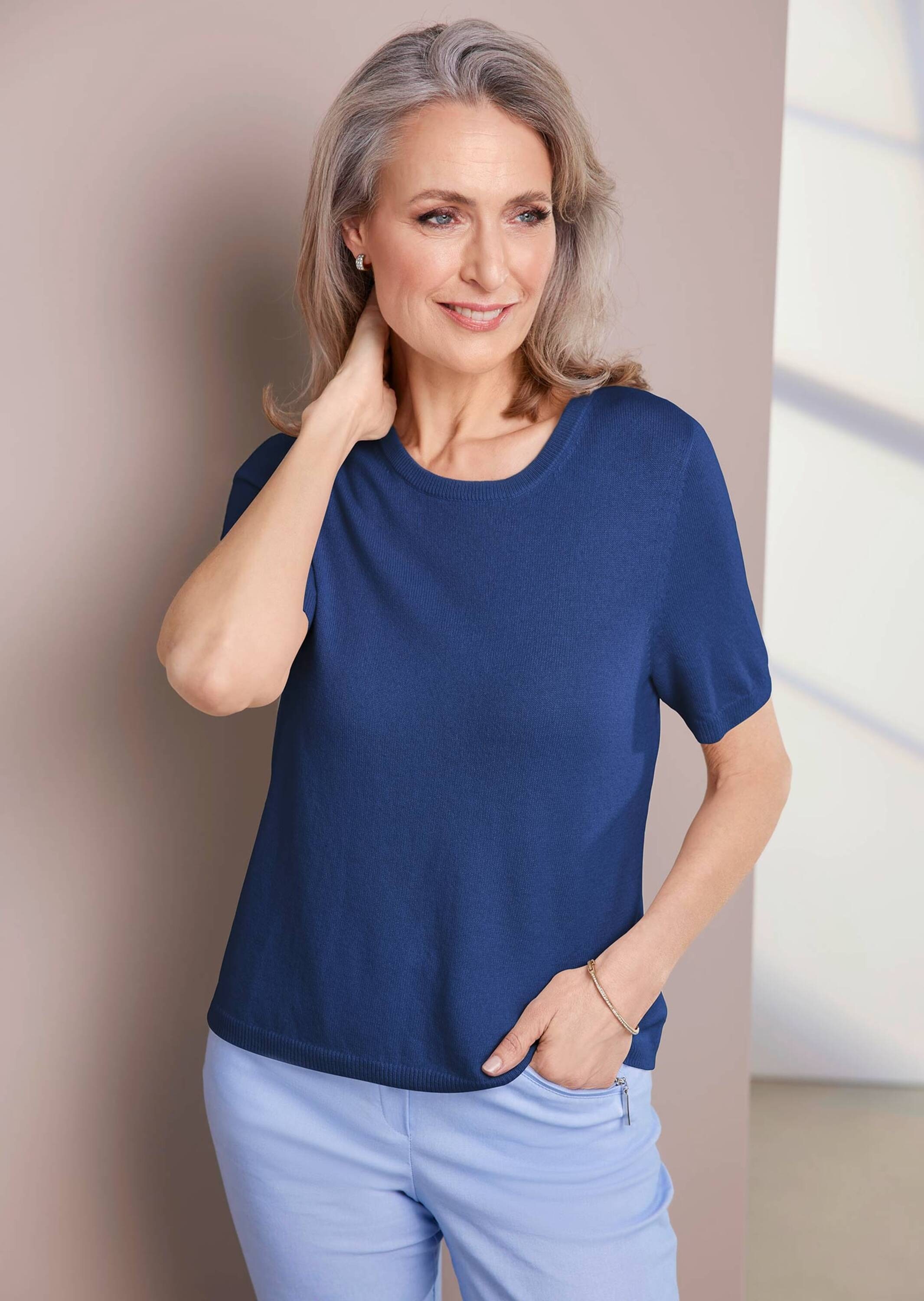 Goldner Half-Sleeve Pullover Dark Blue 3