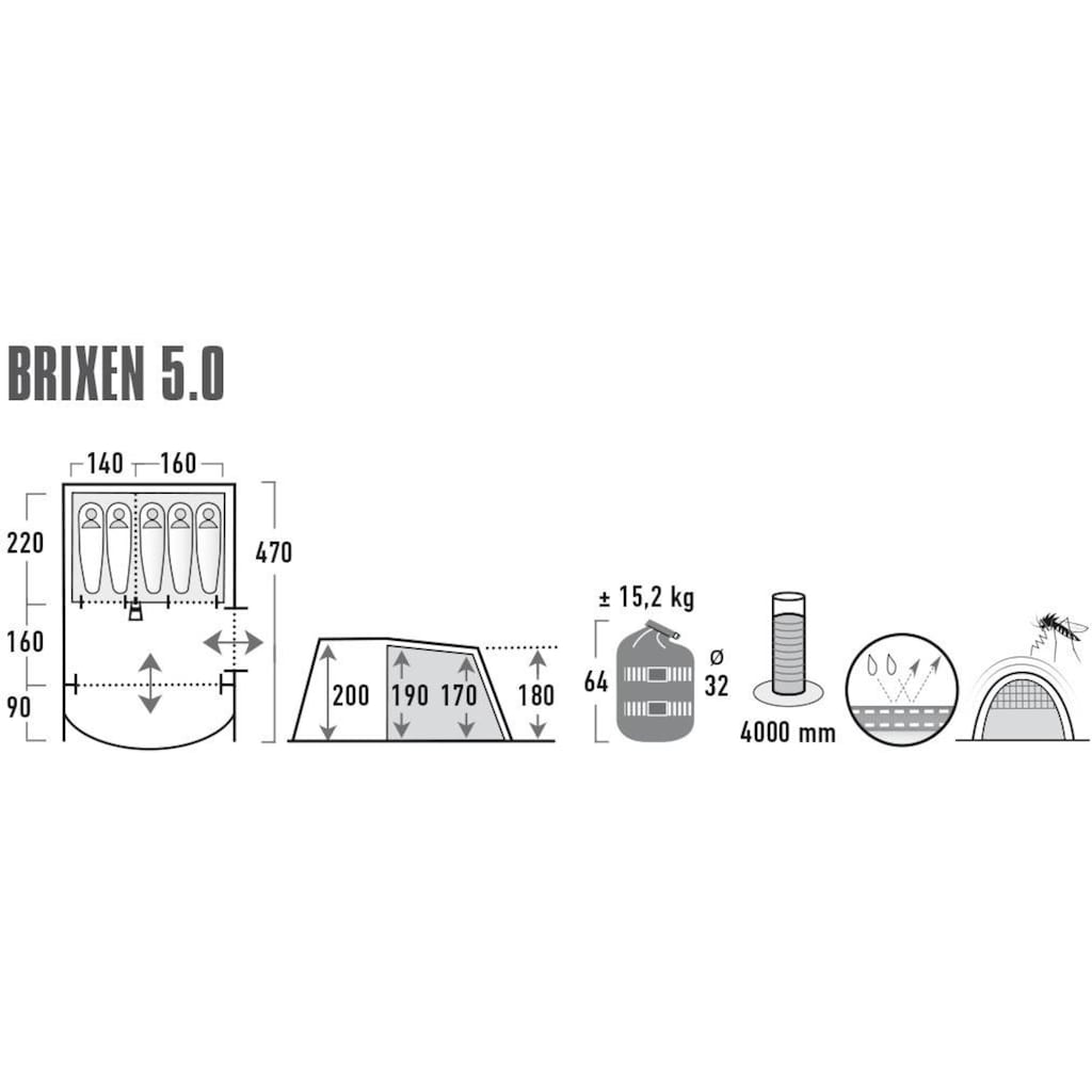 High Peak Tunnelzelt »Brixen 5.0«, 5 Personen