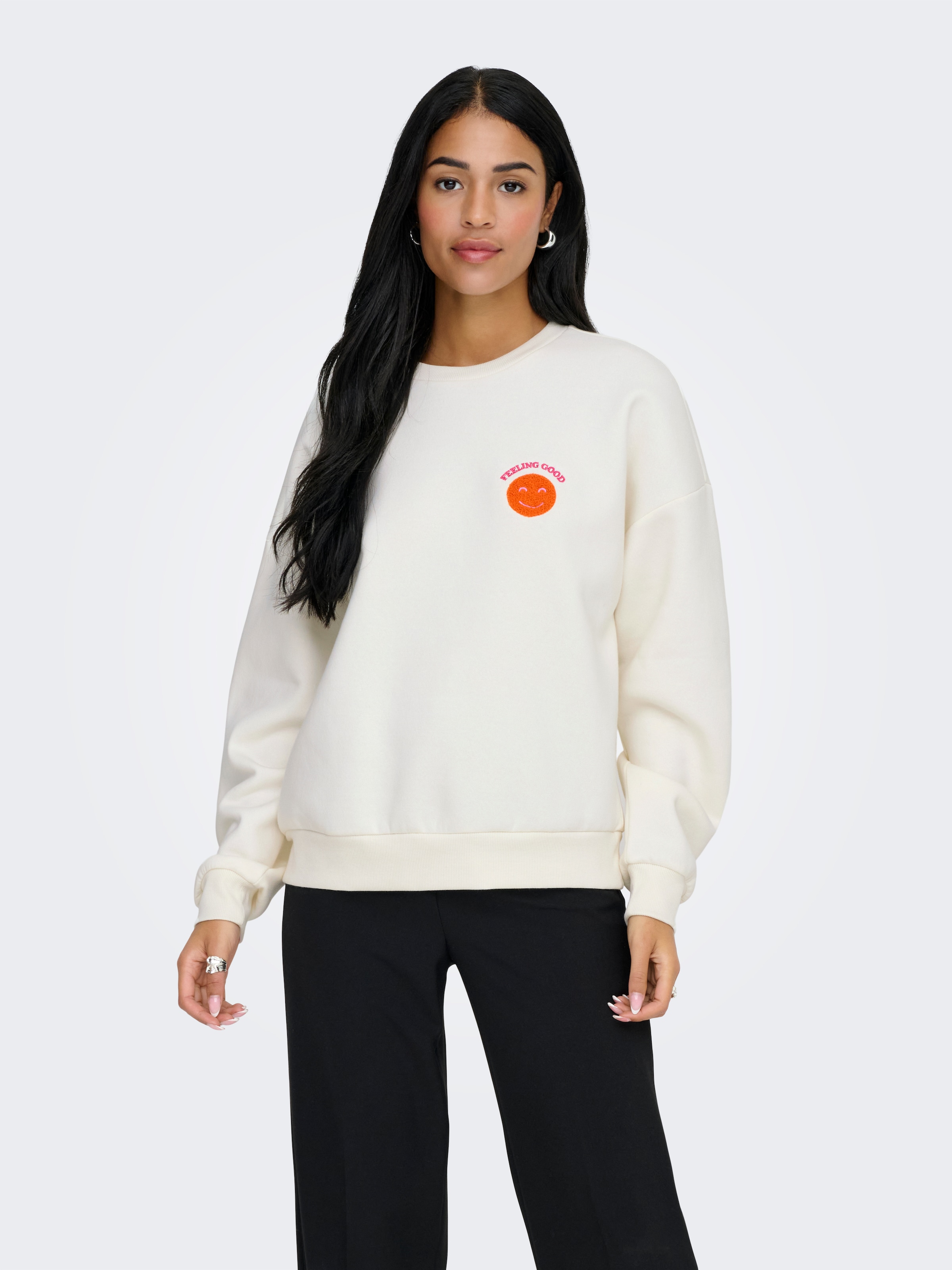 ONLY Sweatshirt "ONLDAZE L/S O-NECK TERRY PRINT CS SWT", mit Print auf der günstig online kaufen