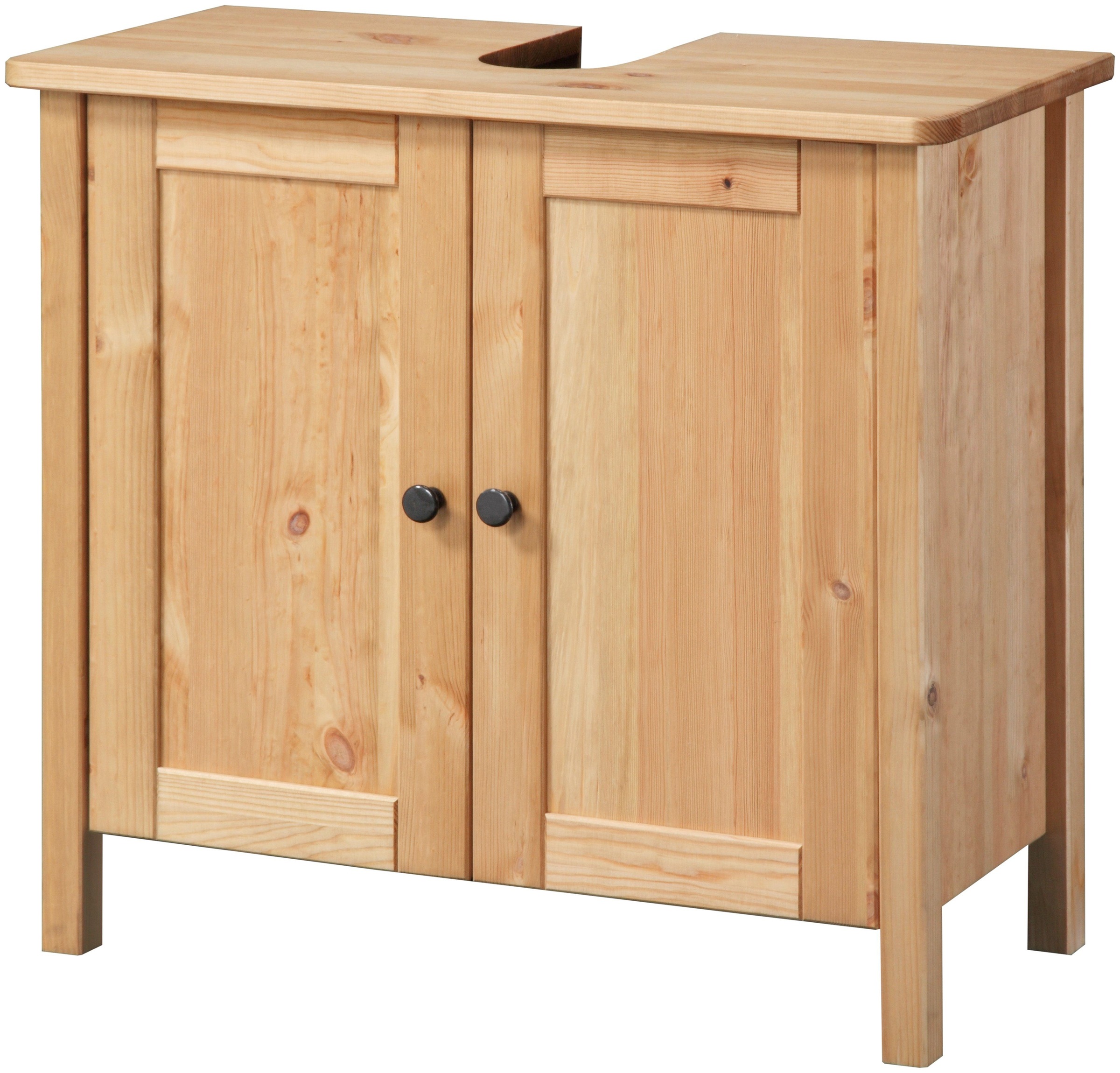 welltime Waschbeckenunterschrank "Landhaus Sylt, Badschrank, Badmöbel, FSC-zertifiziert" Badmöbel im Landhaus-Stil, Breite 64 cm, aus Massivholz