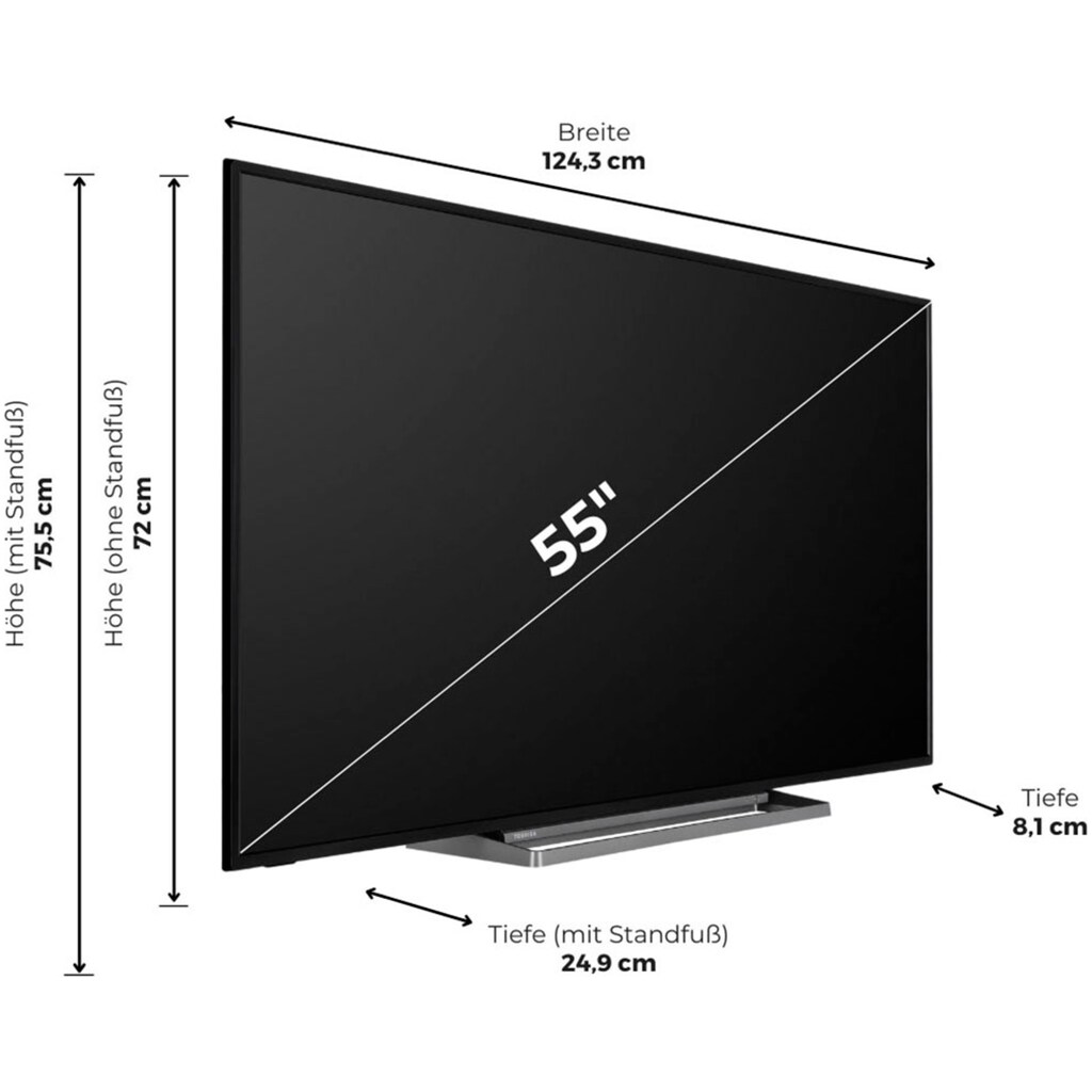 Toshiba LED-Fernseher »55UA3D63DG«, 139 cm/55 Zoll, 4K Ultra HD, Smart-TV-Android TV